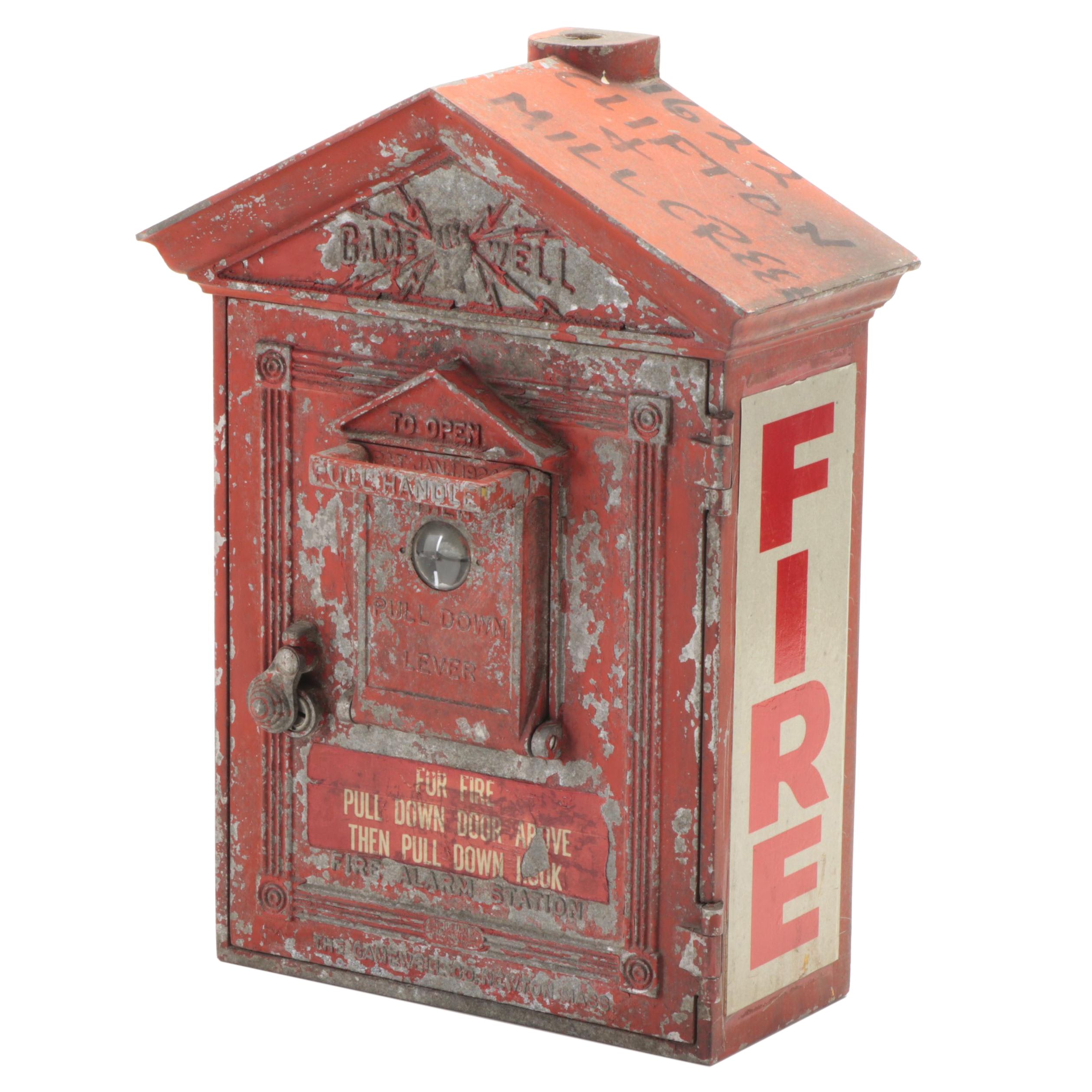 Gamewell Cast Iron Fire Alarm Station Box, Early 20th Century