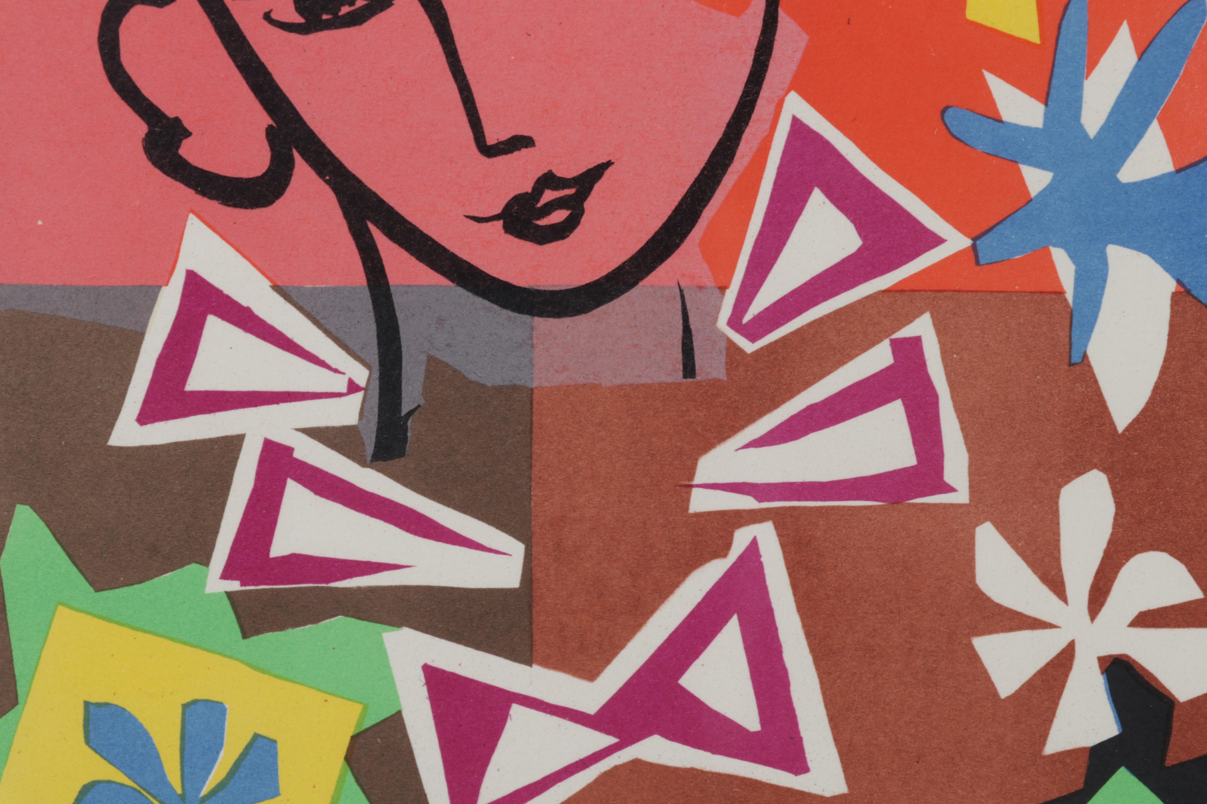 Color Lithograph After Henri Matisse From "Art in Posters," 1959