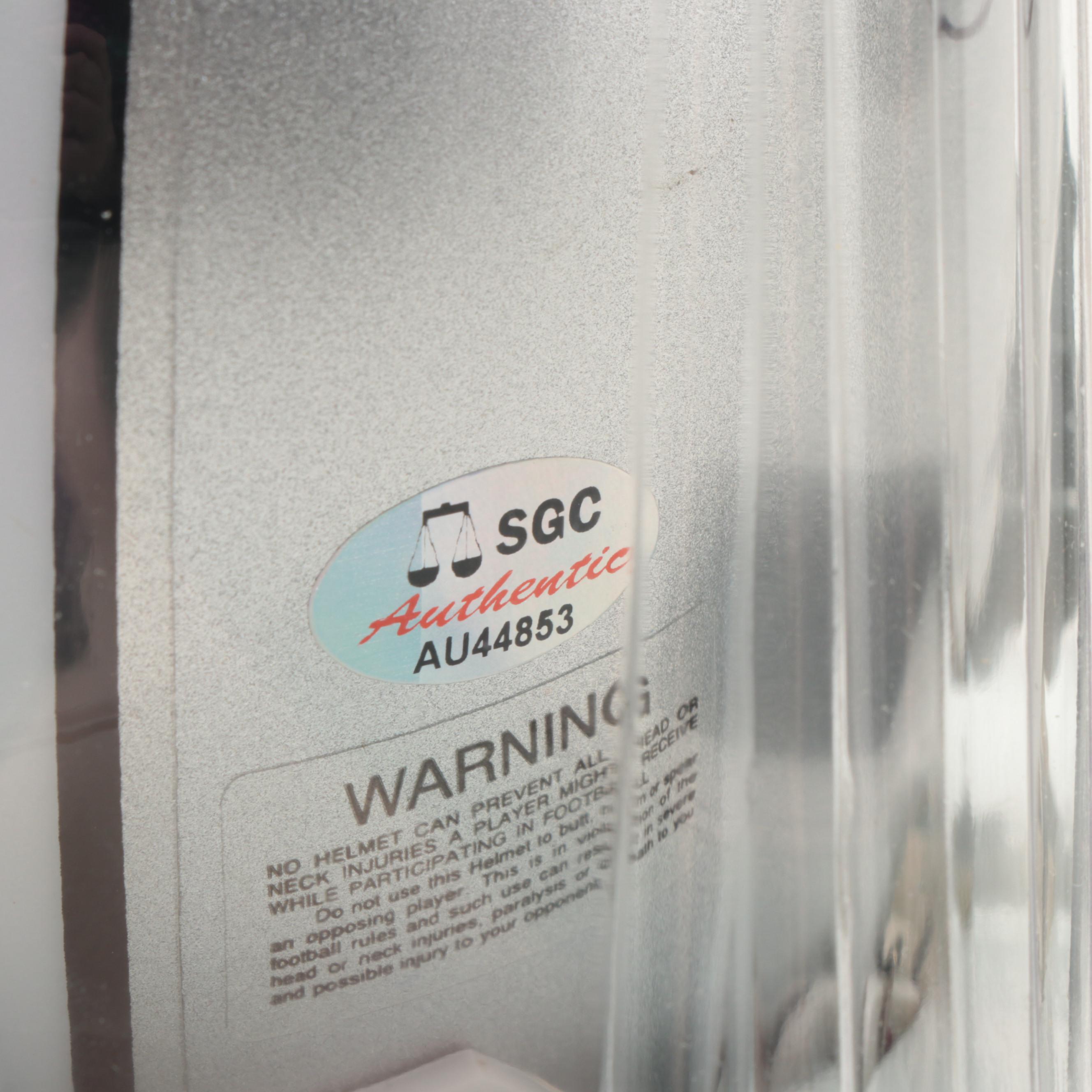 Ohio State University Buckeyes Troy Smith Signed Riddell Mini Football Helmet