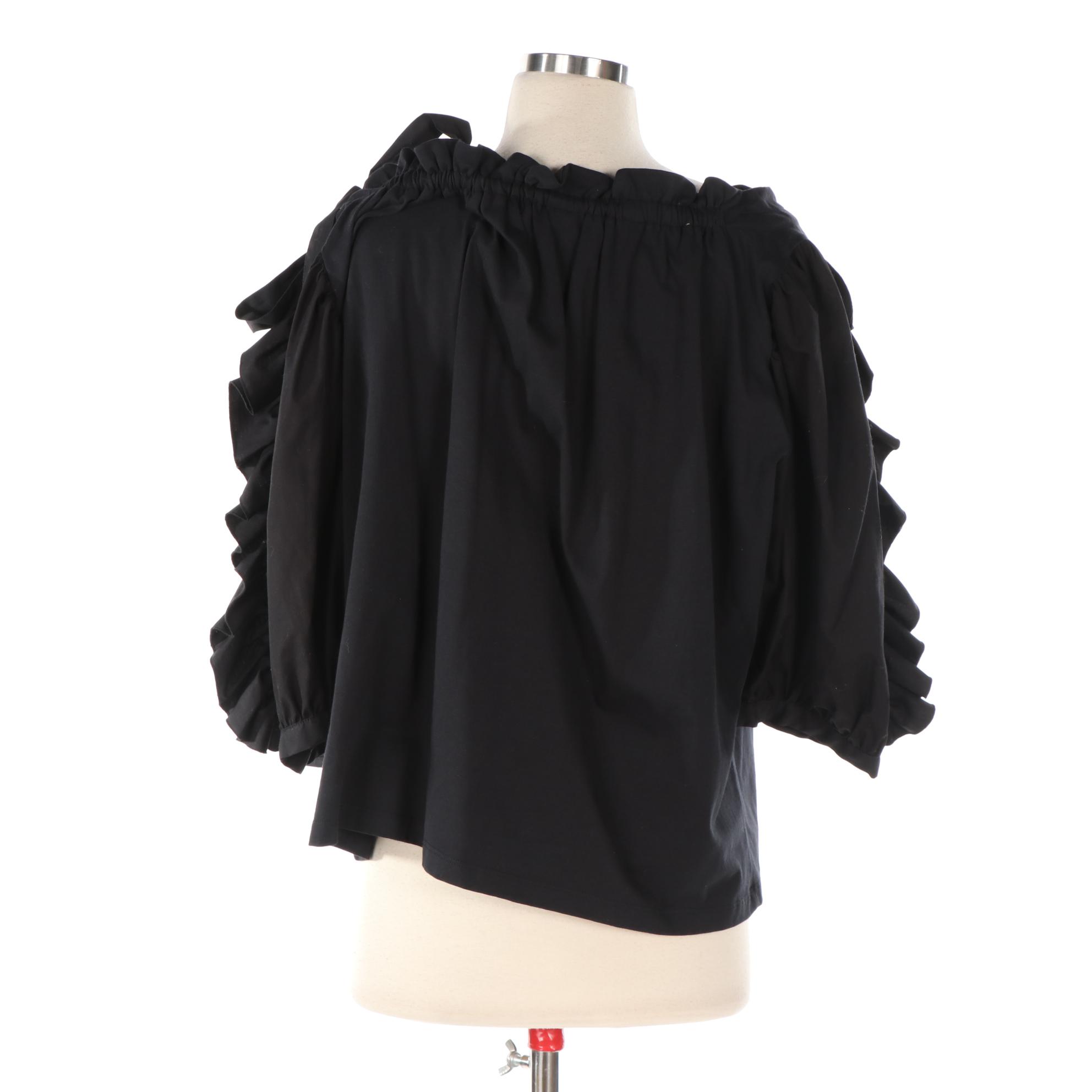 See by Chloé Ruffle Top with Shoulder Tie