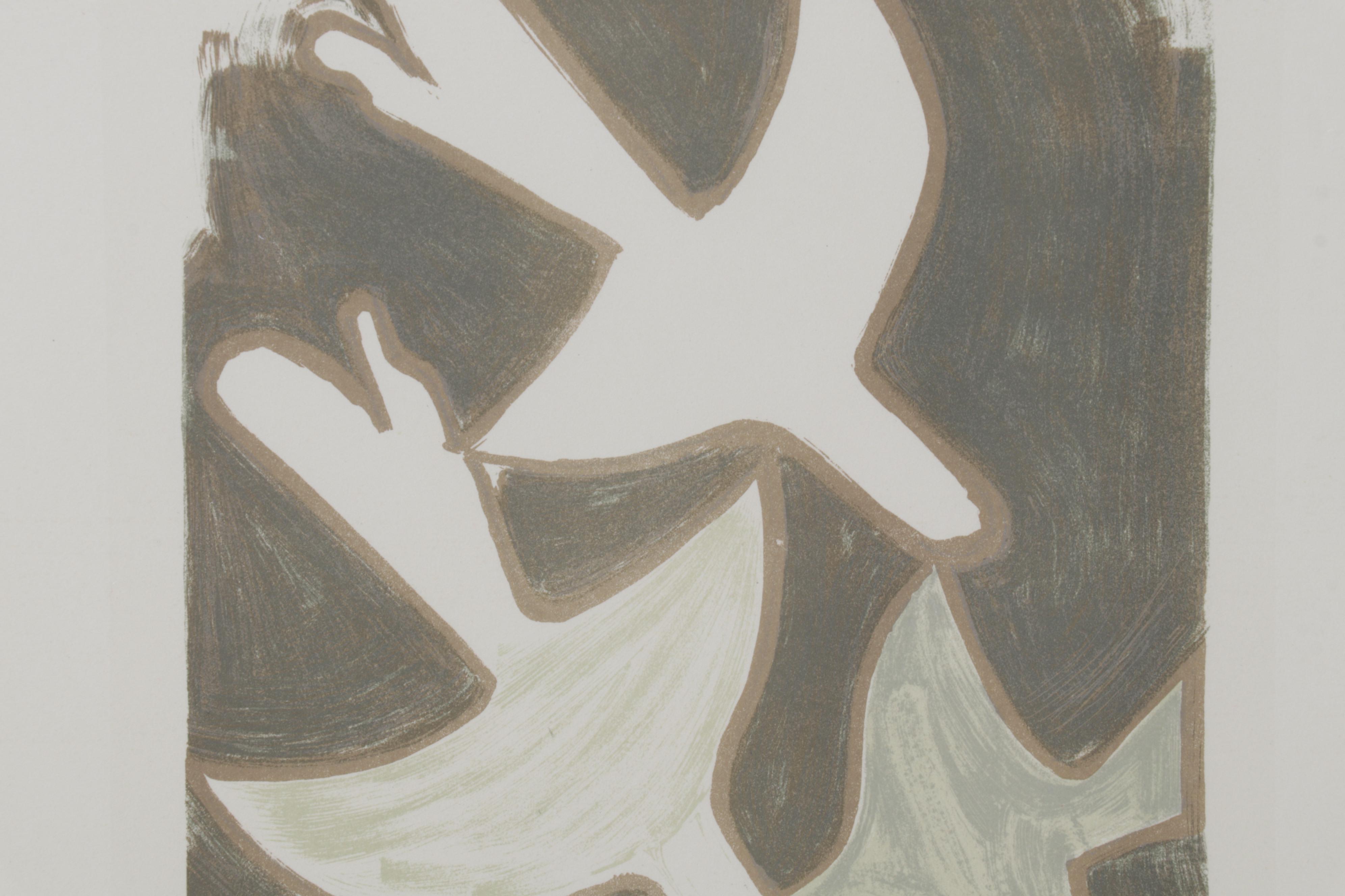 Galerie Maeght Color Lithograph After Georges Braque "Sur 4 murs," 1959