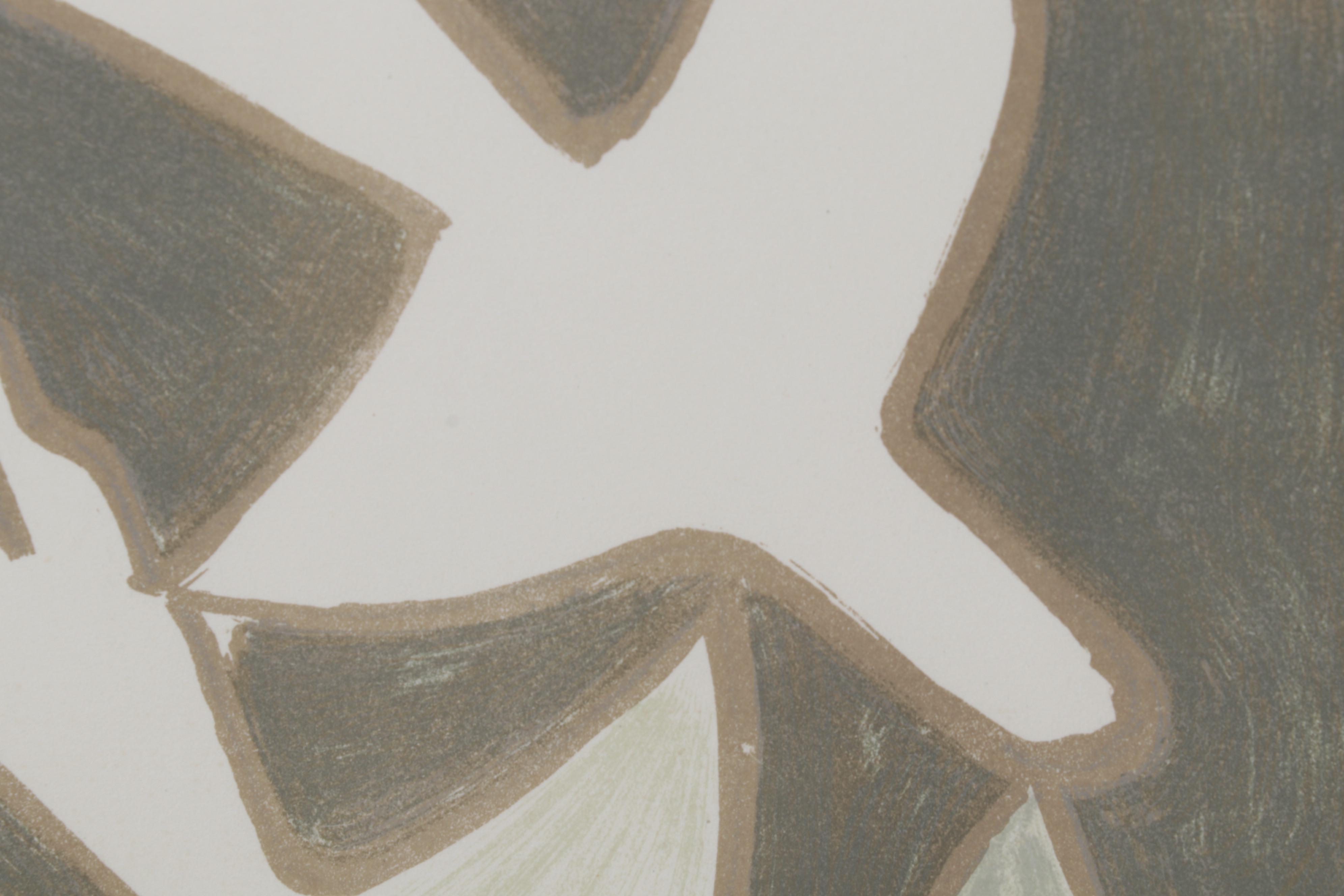 Galerie Maeght Color Lithograph After Georges Braque "Sur 4 murs," 1959