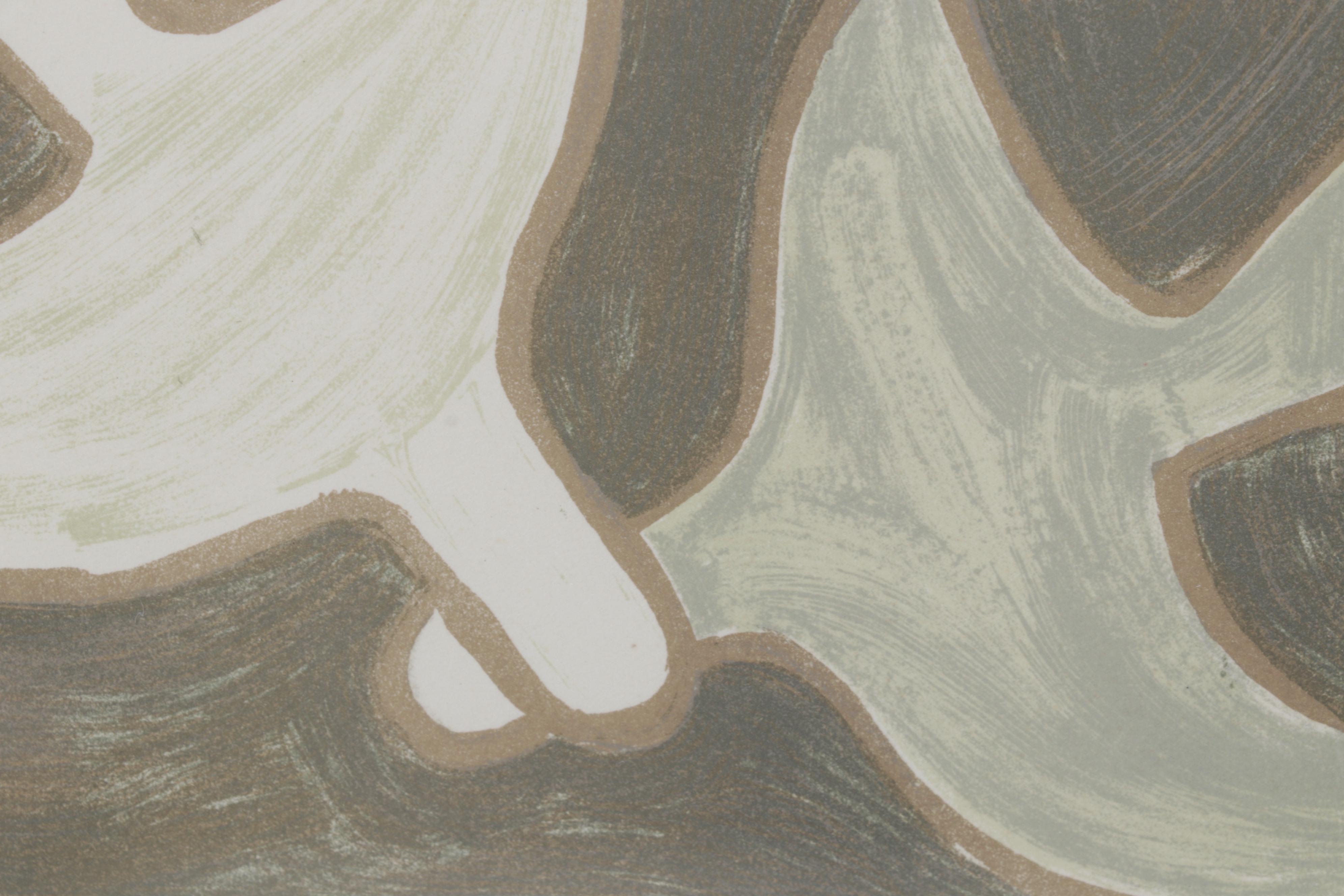 Galerie Maeght Color Lithograph After Georges Braque "Sur 4 murs," 1959