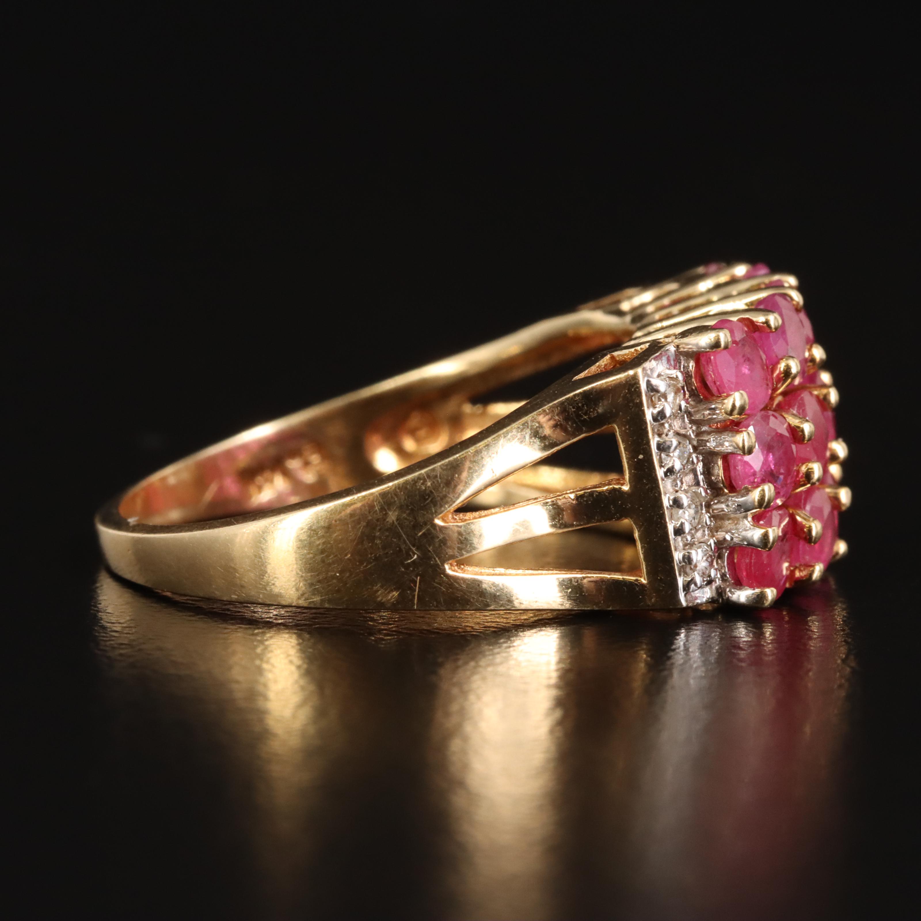 14K Ruby and Diamond Ring