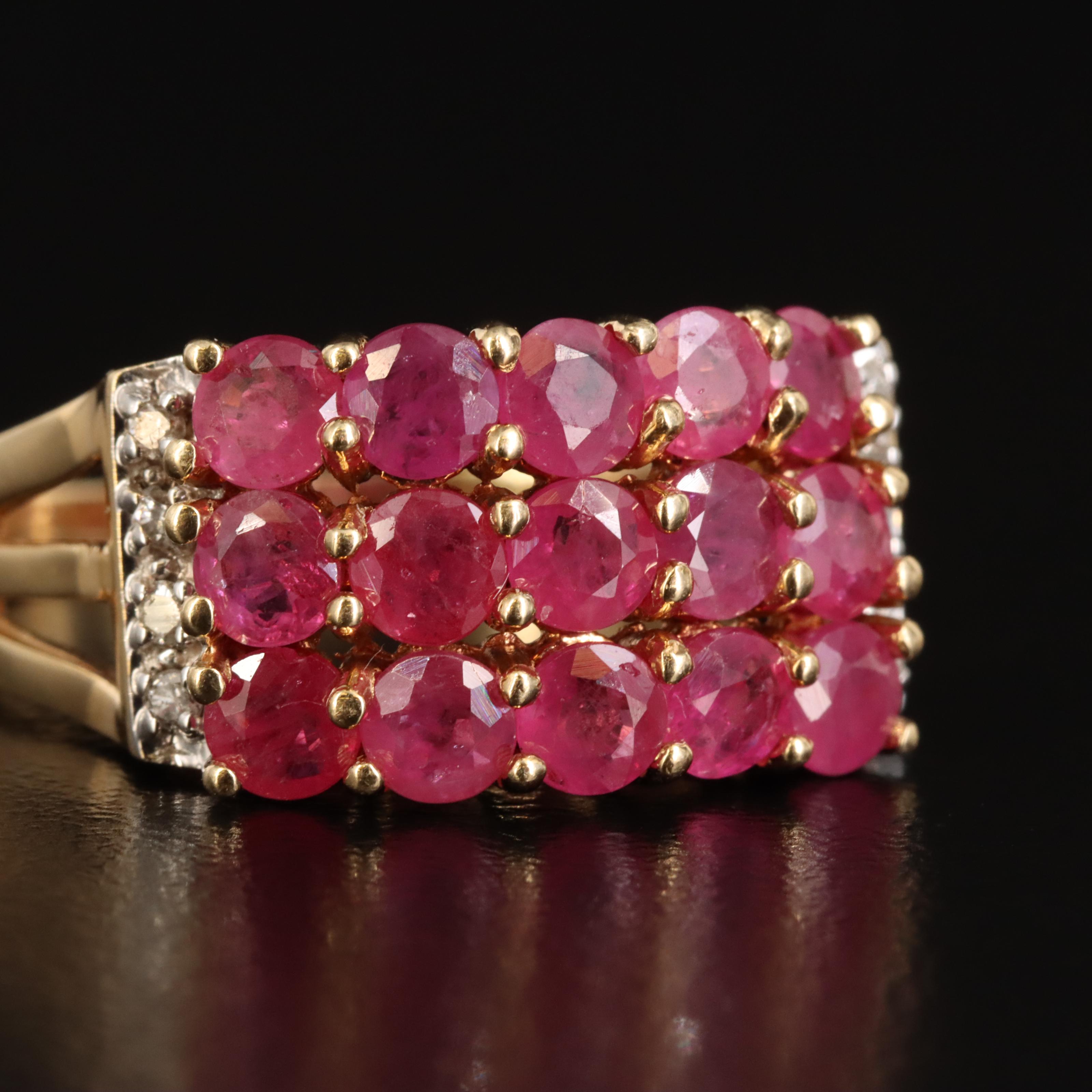14K Ruby and Diamond Ring