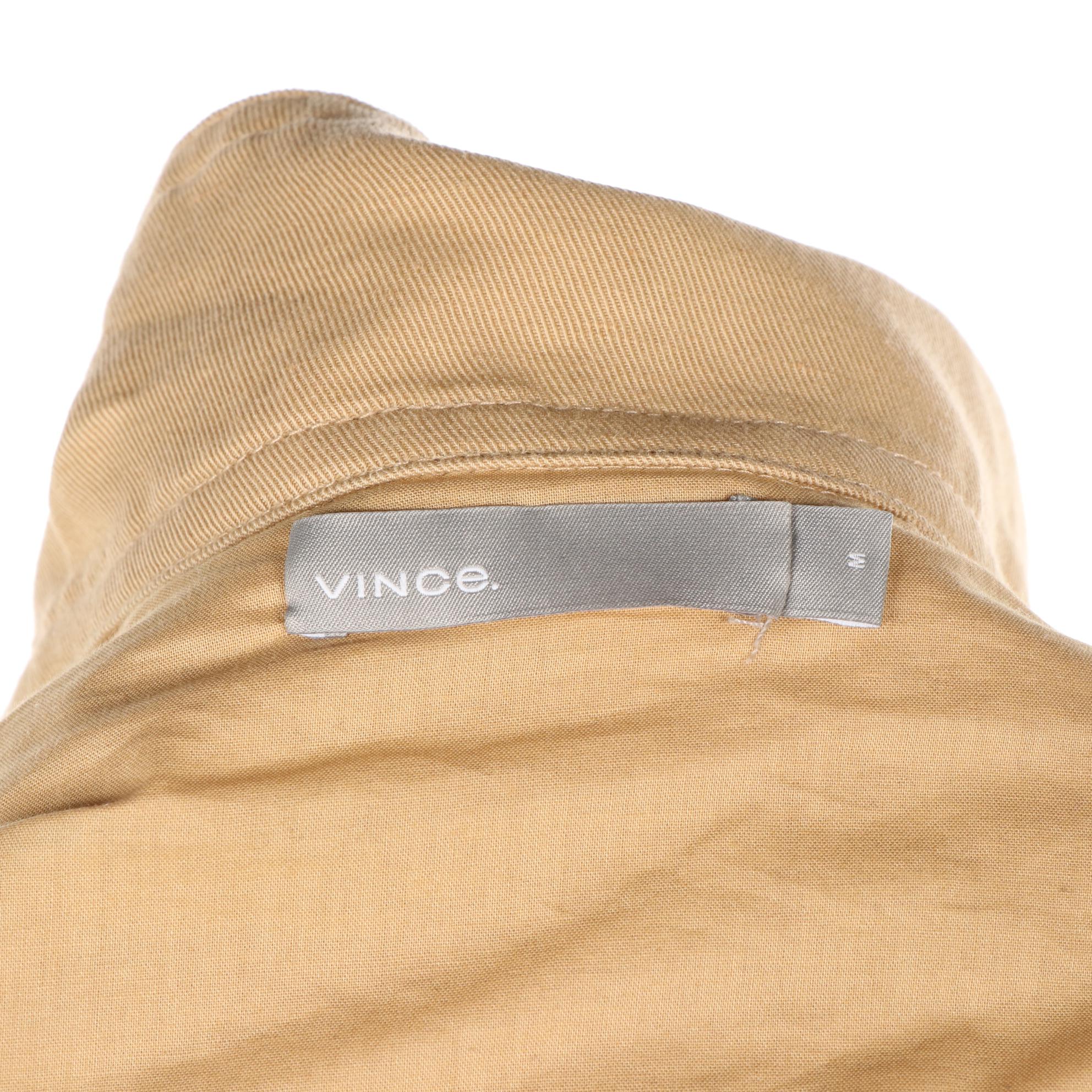 Vince. Belted Trench Coated in Cotton/Linen Serge