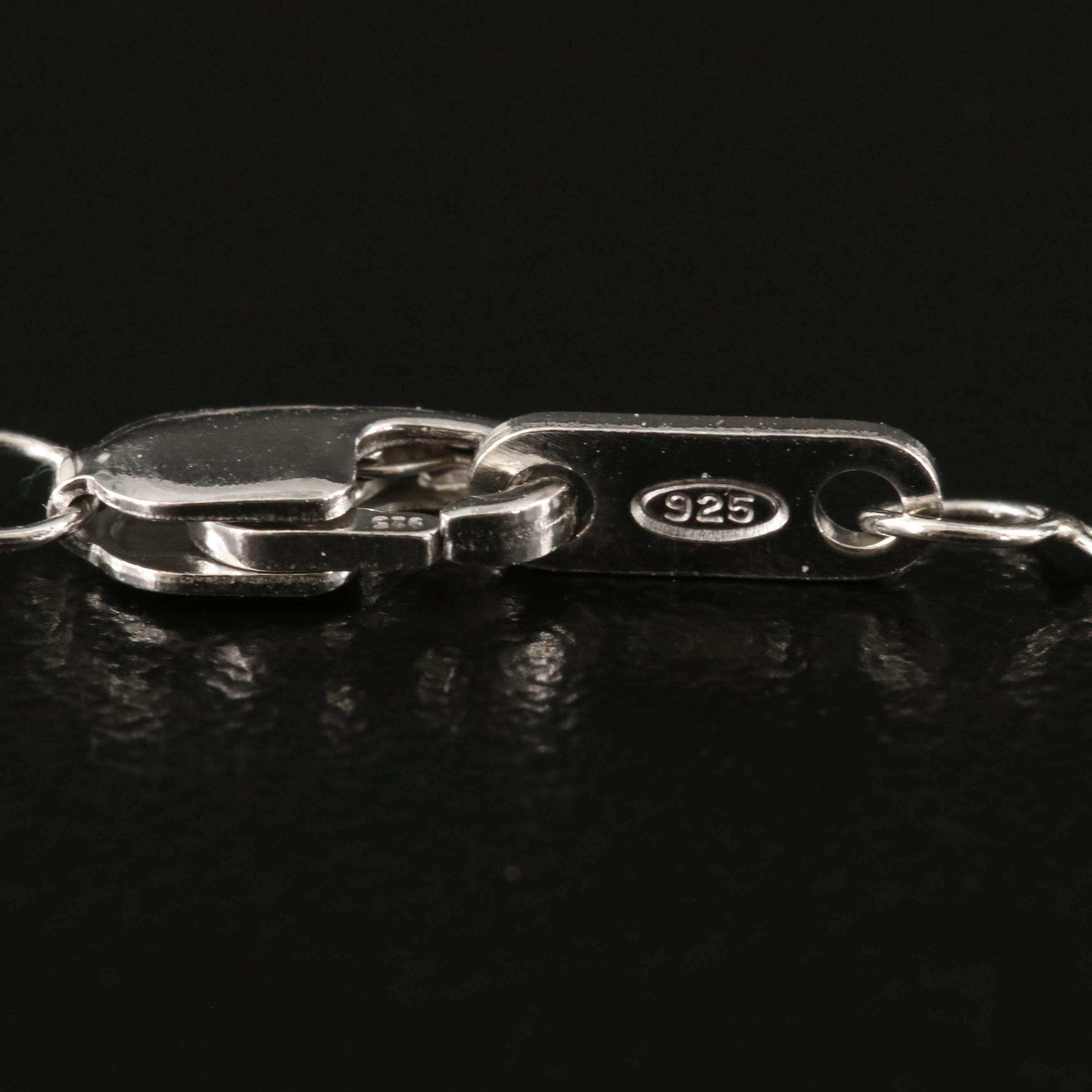 Sterling Diamond Heart Pendant Necklace