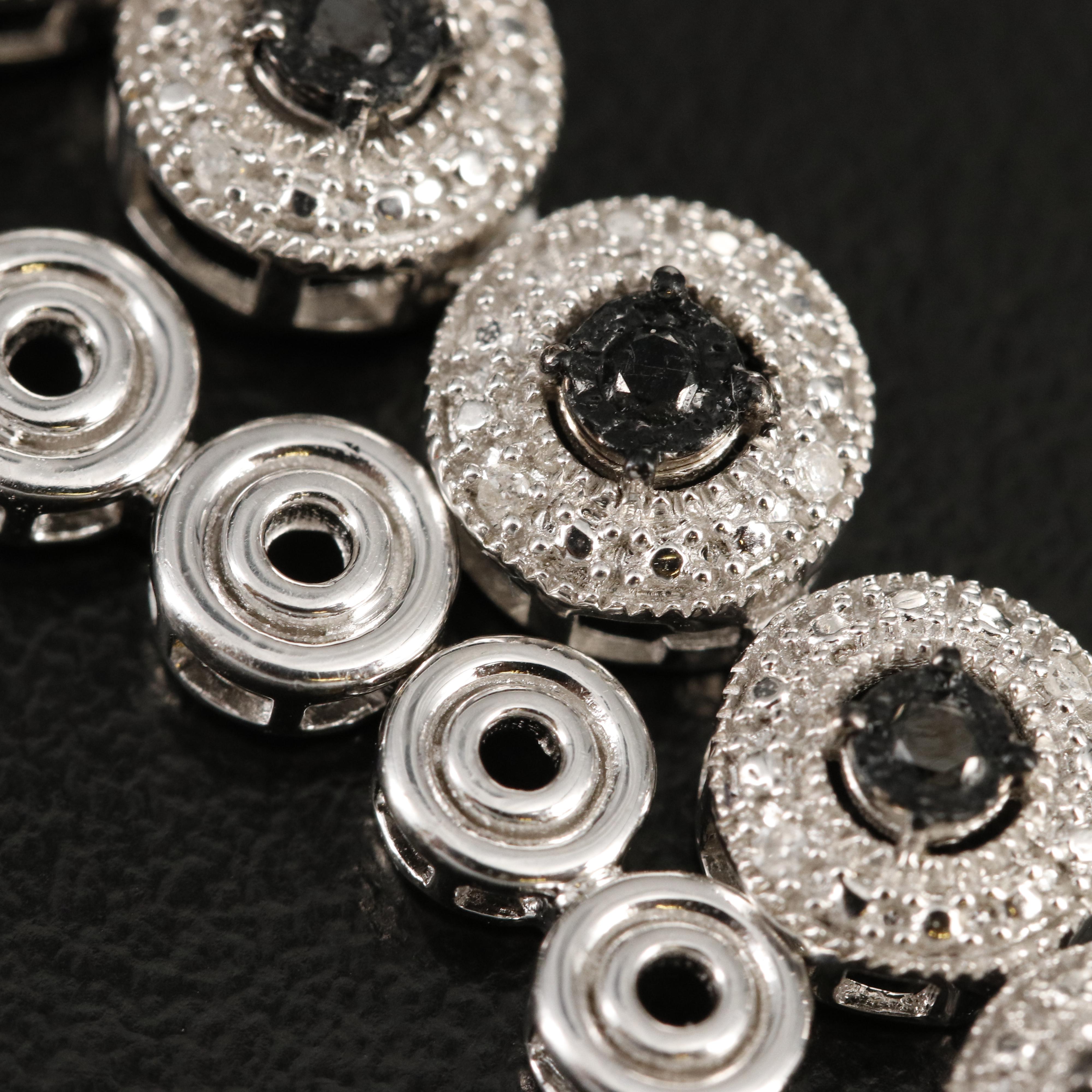 Sterling 1.04 CTW Diamond Graduating Necklace