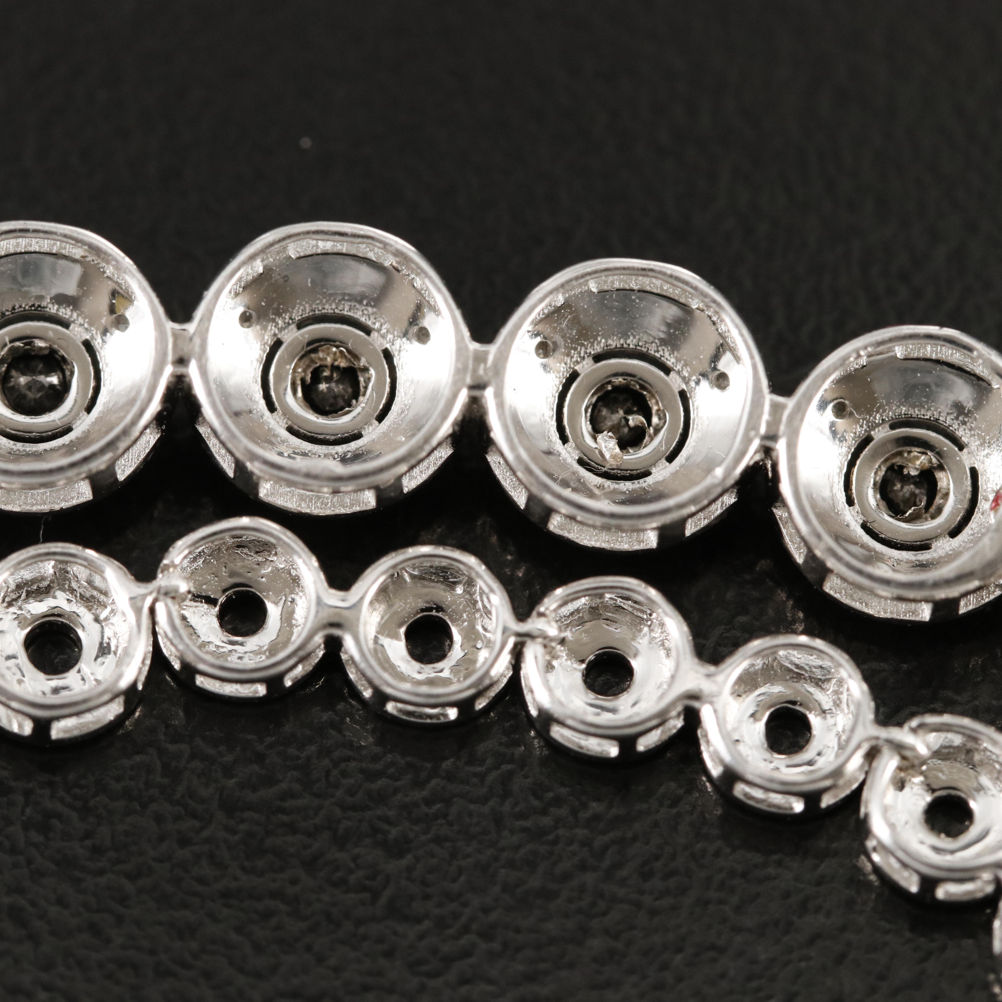 Sterling 1.04 CTW Diamond Graduating Necklace