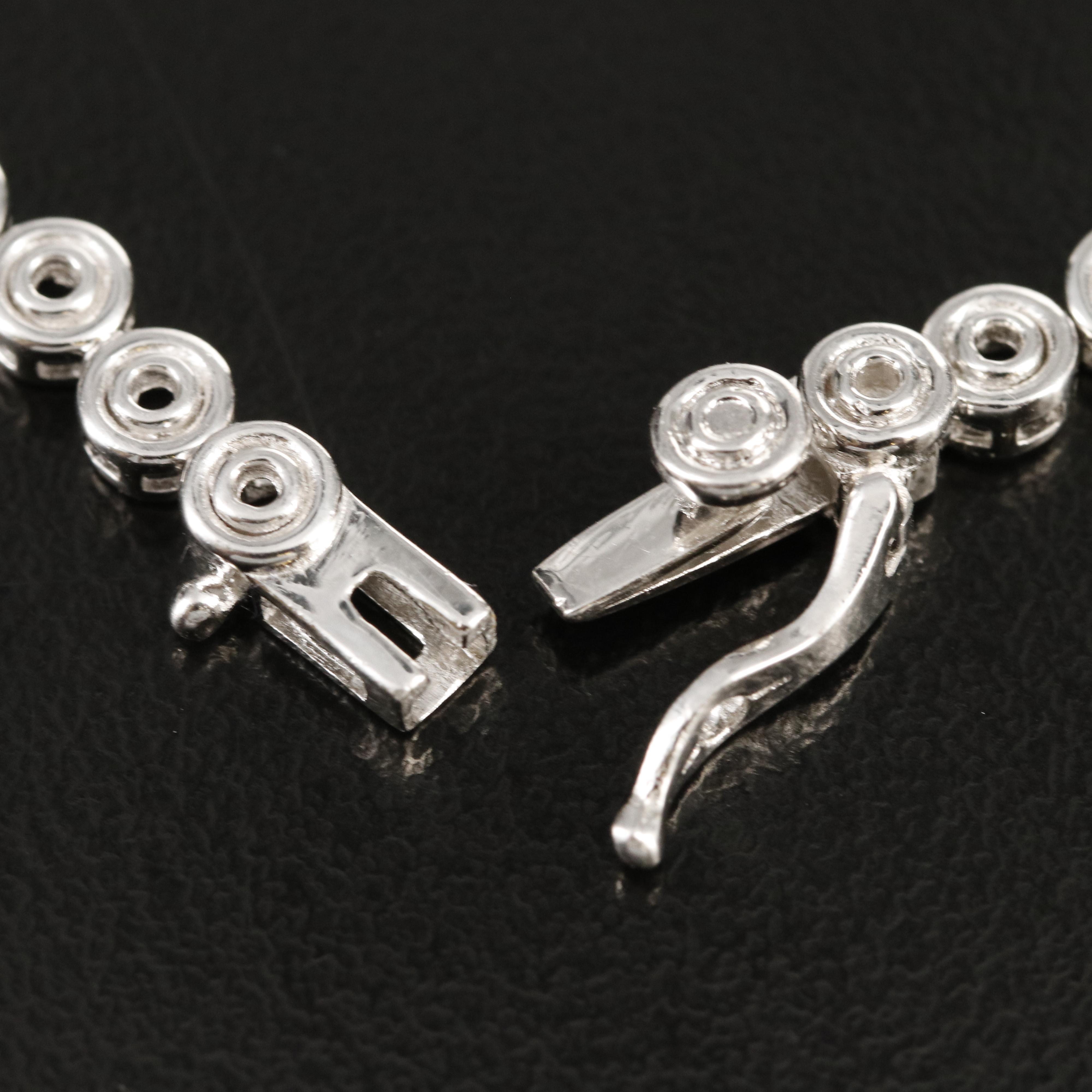 Sterling 1.04 CTW Diamond Graduating Necklace