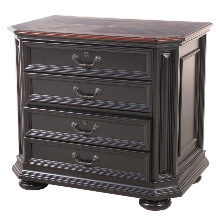 Riverside Furniture "Allegro" Cherrywood and Ebonized Two-Drawer File Cabinet
