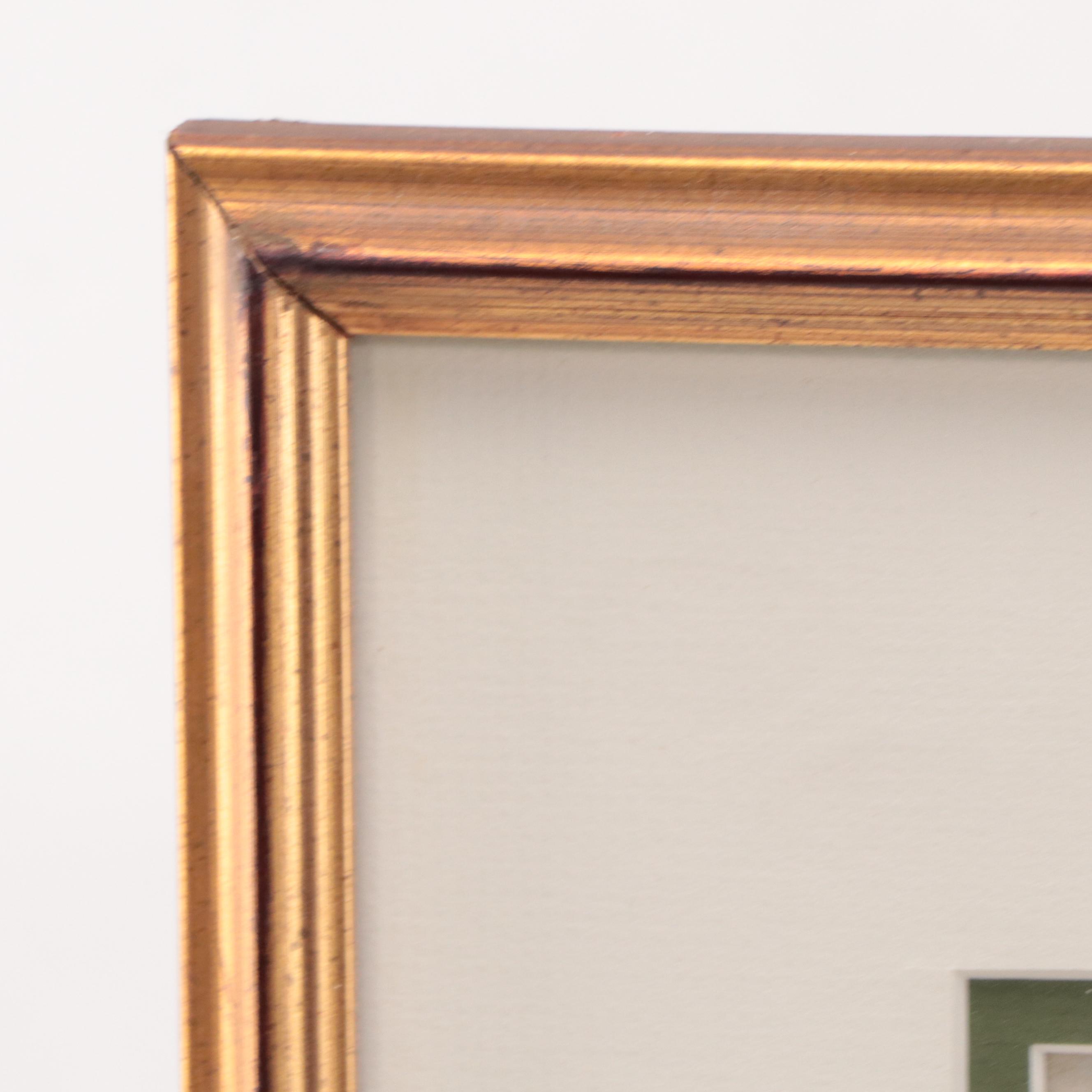 Will Carroll Pastel Drawing of River Landscape, 1948