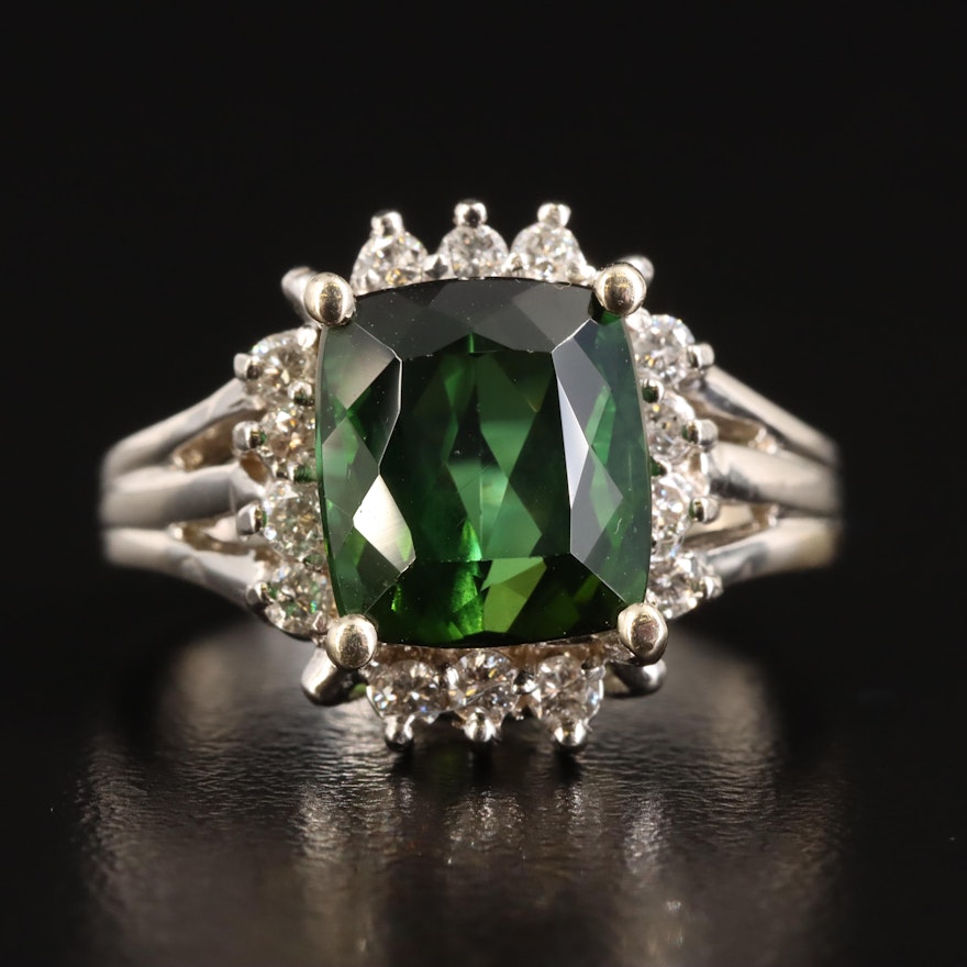 14K Tourmaline and Diamond Ring