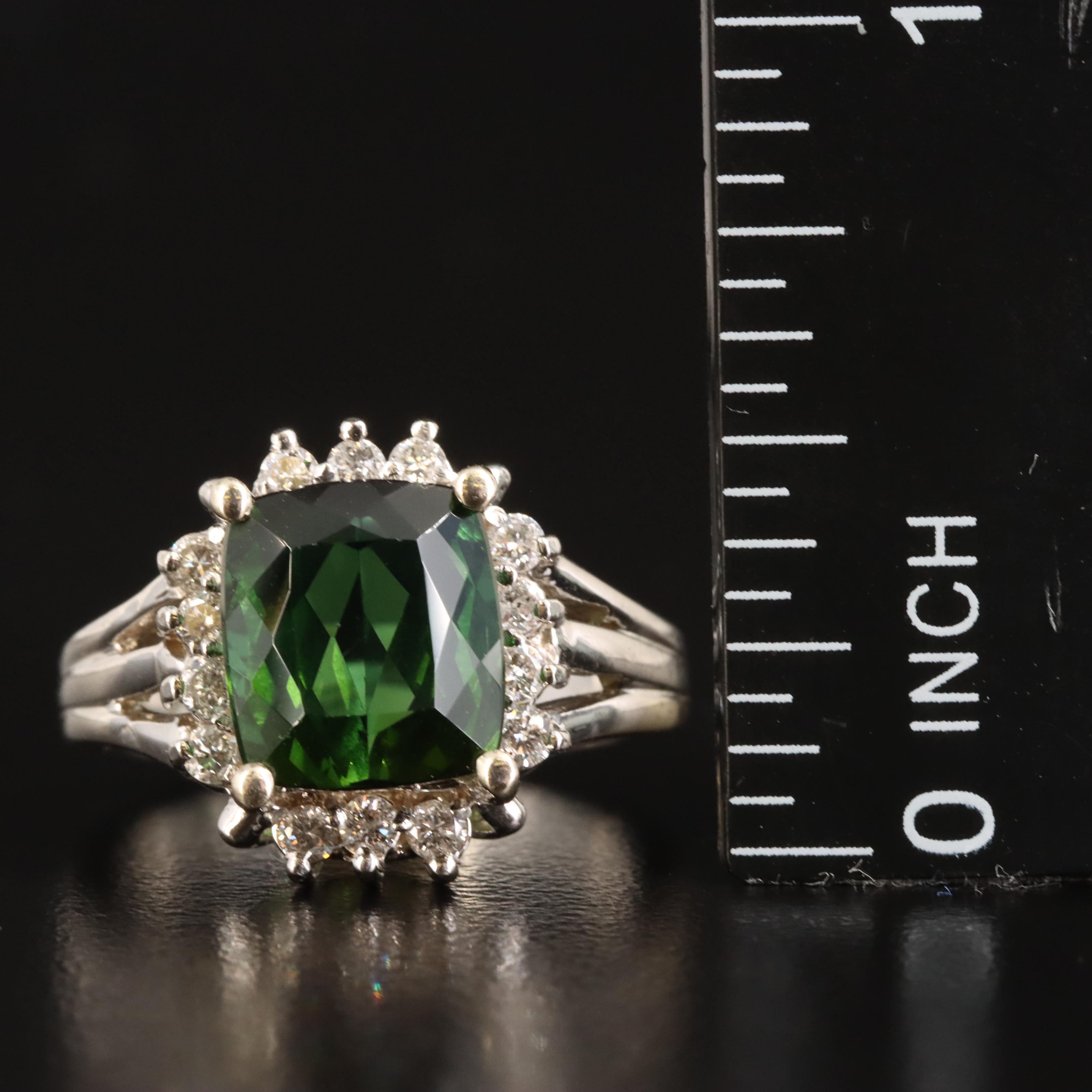 14K Tourmaline and Diamond Ring