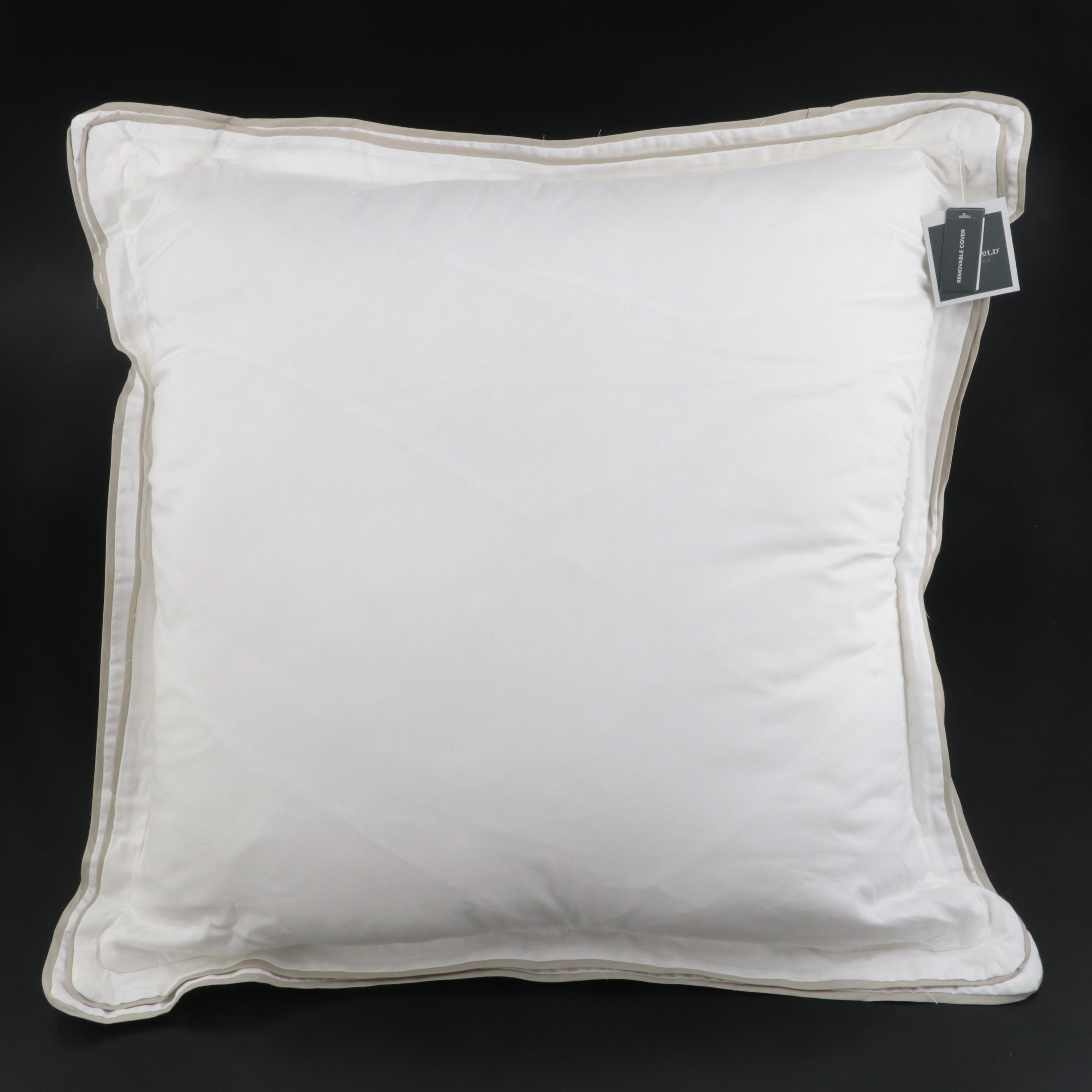 Pair of Threshold Signature Birch Border Euro Bed Pillows