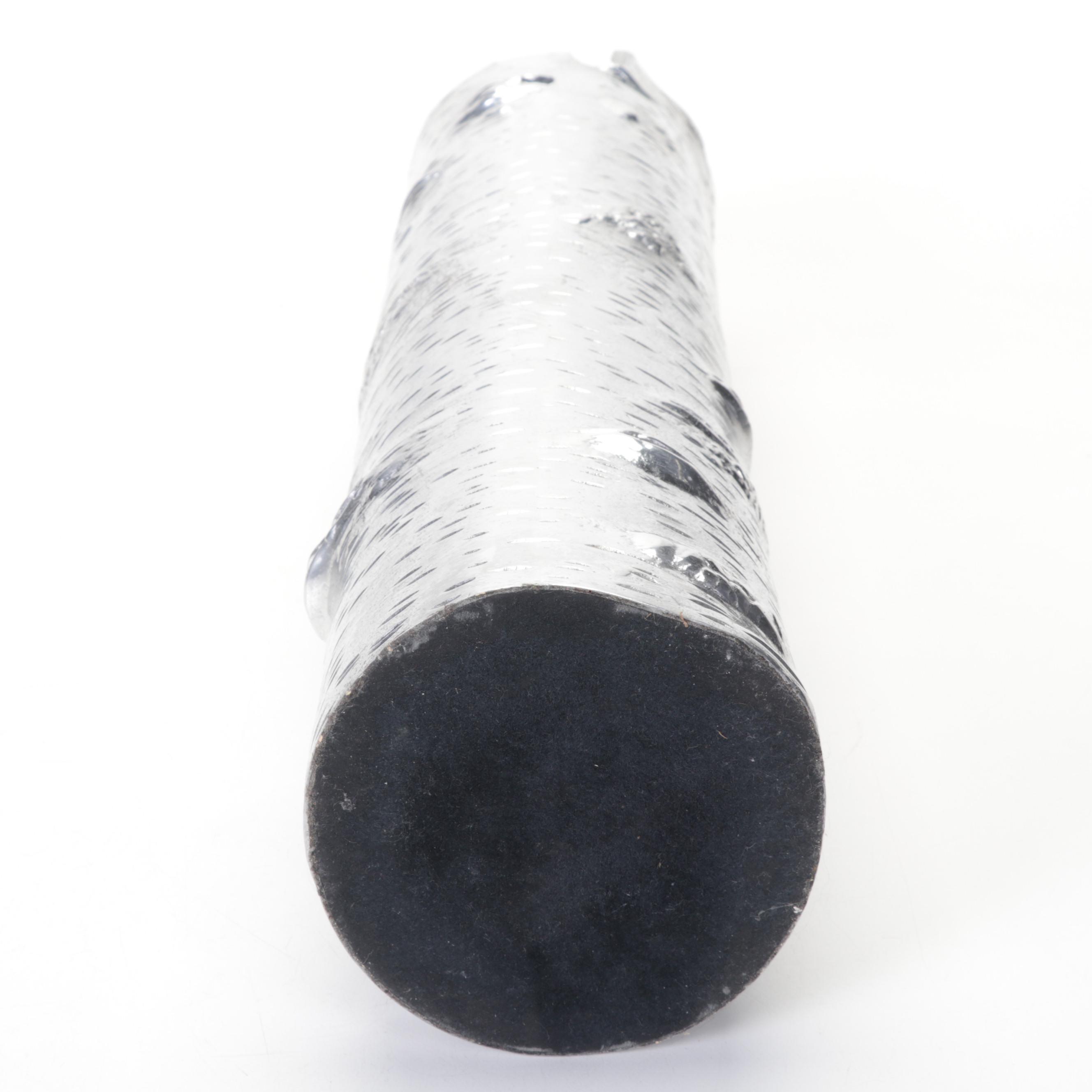 L.E. Smith Amethyst Glass Swung Vase, Pitcher, Metal Birch Bark Vase, More Décor