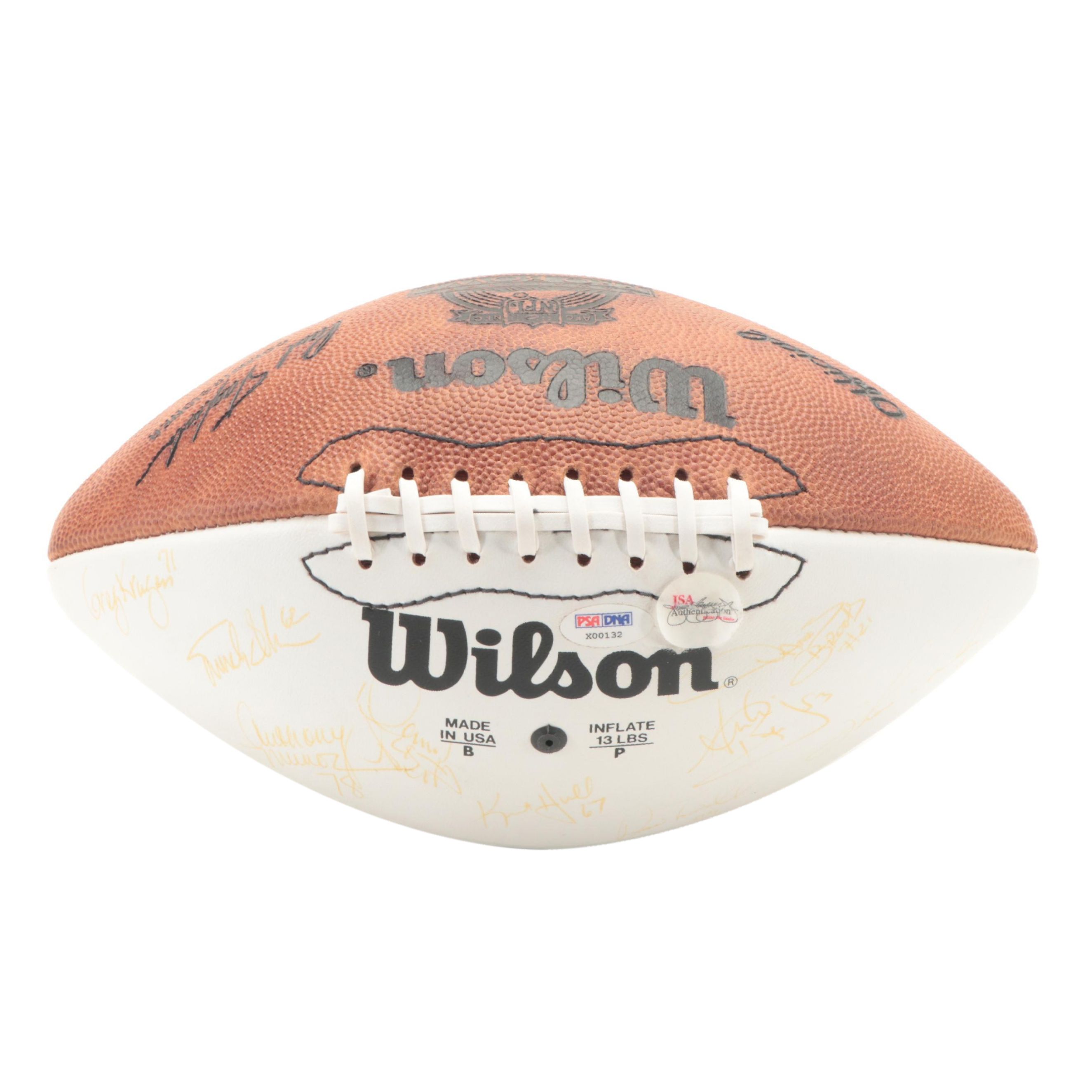 28 Signed Official NFL 1990 Pro Bowl Football With Long, Dickerson, Smith, More