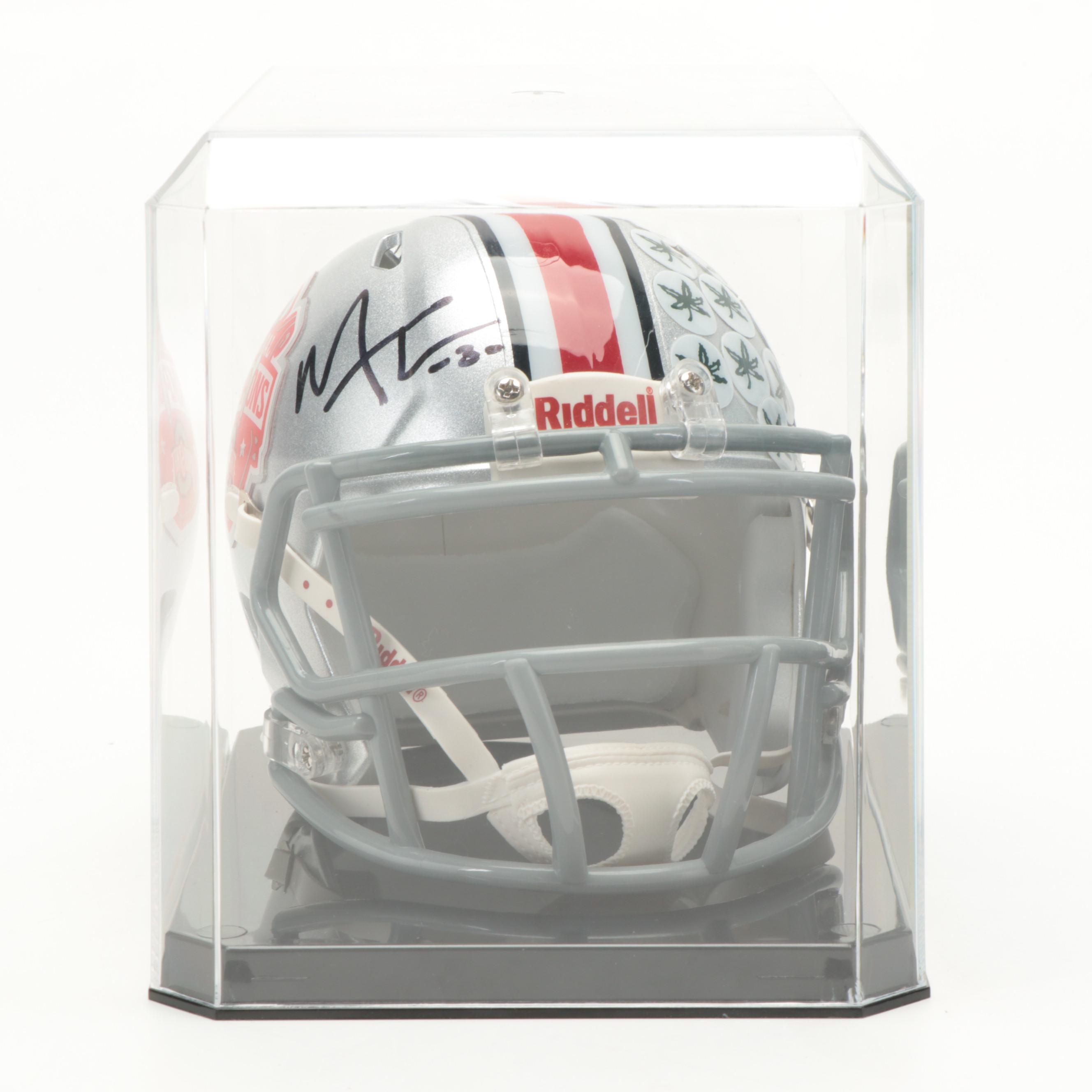 Ohio State 2014 National Champions Michael Thomas Signed Mini Football Helmet