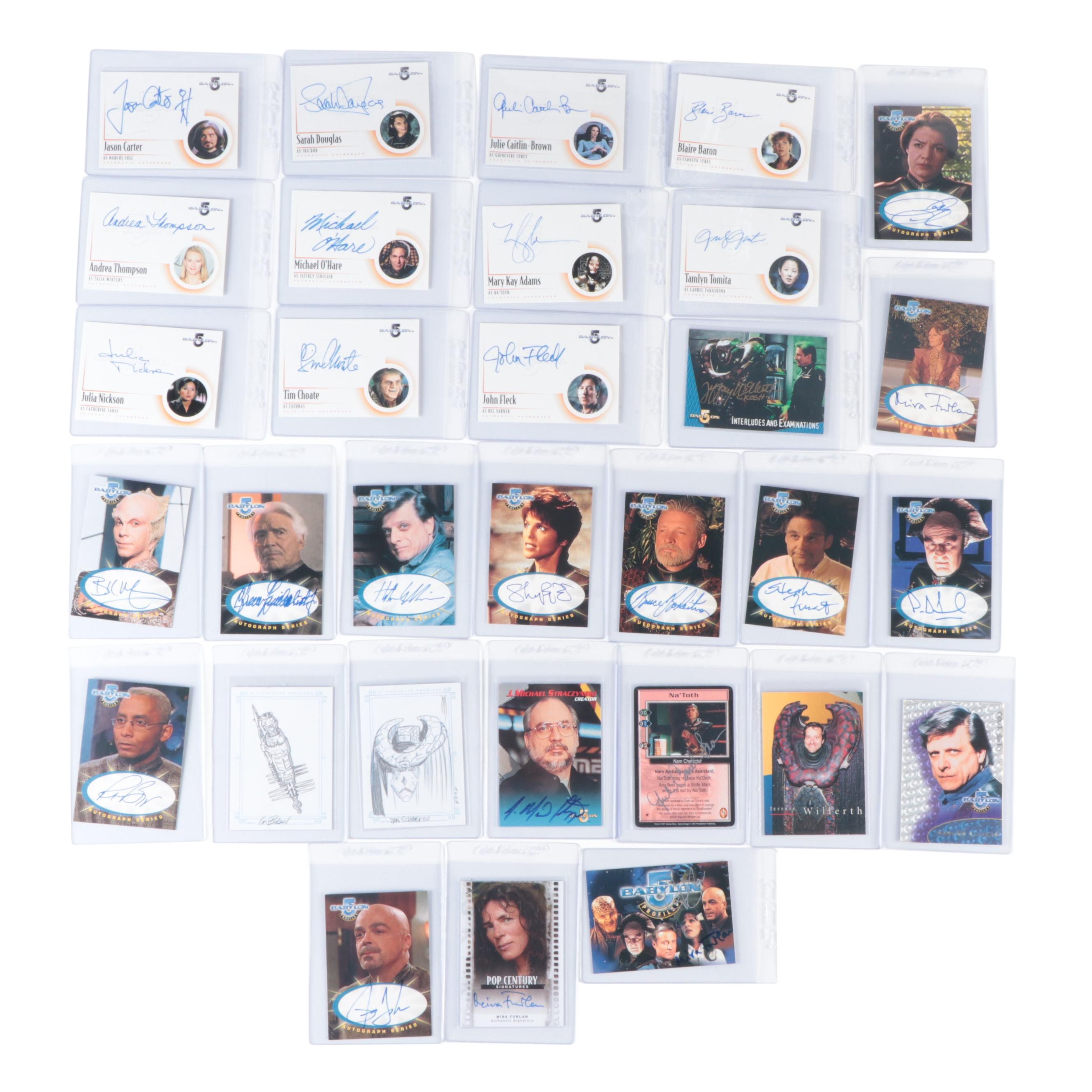 Fleer, Skybox "Babylon 5" Cast and Crew Signed Trading Cards, Late 20th Century