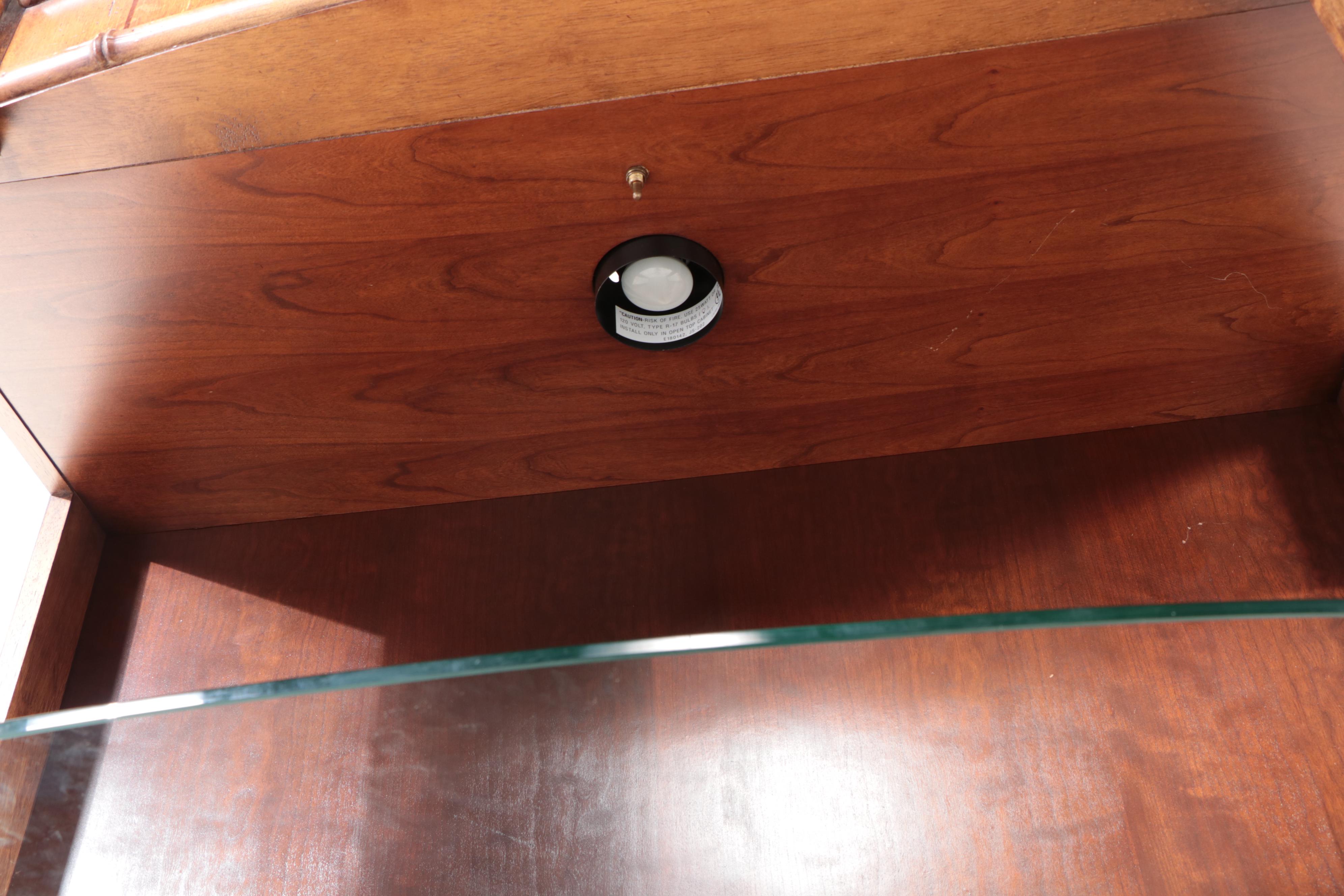 "Sausalito" Faux-Bamboo Bowfront Display Cabinet