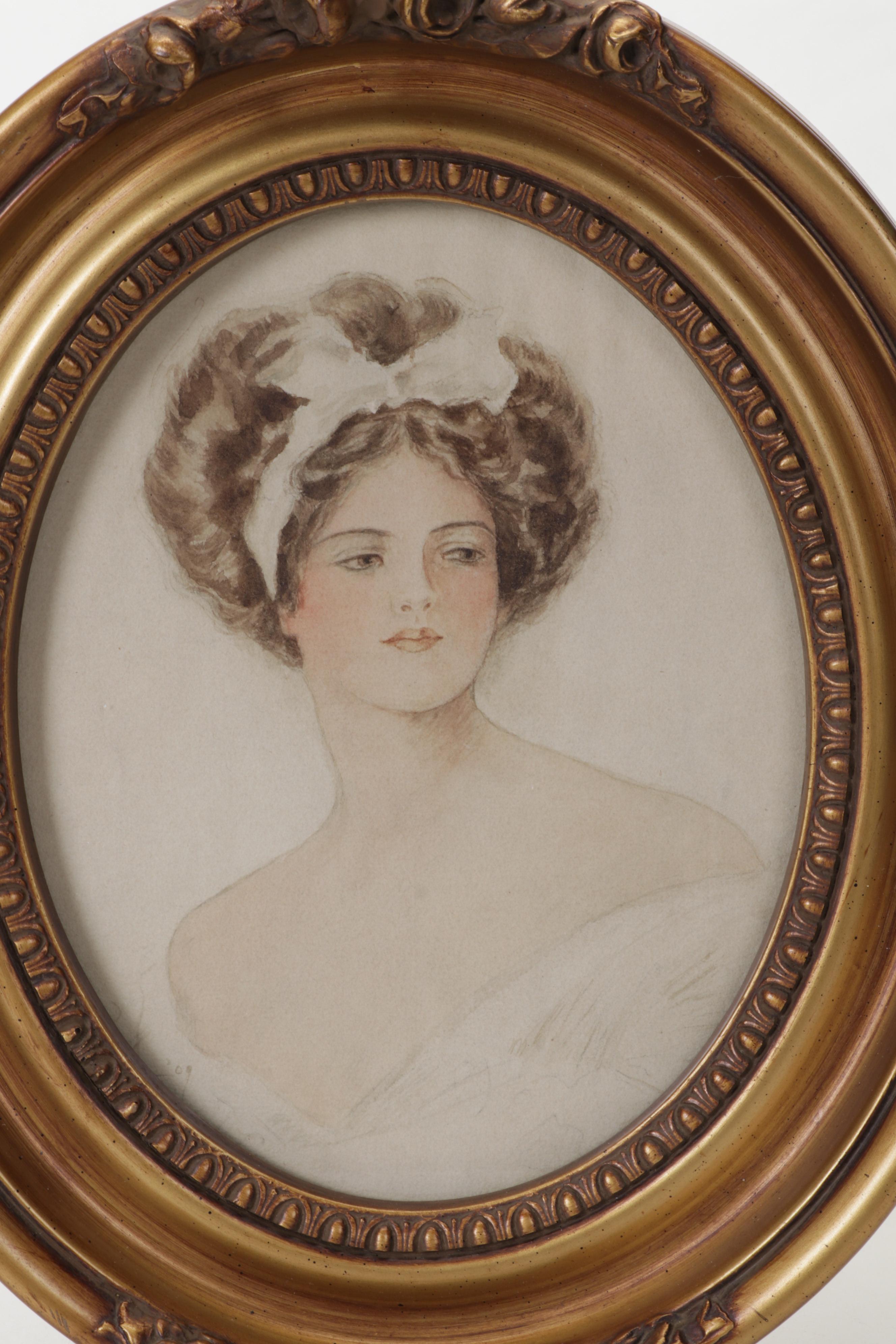 "Bachelor Belles" by Harrison Fisher With Copy Painting After Fisher, 1908