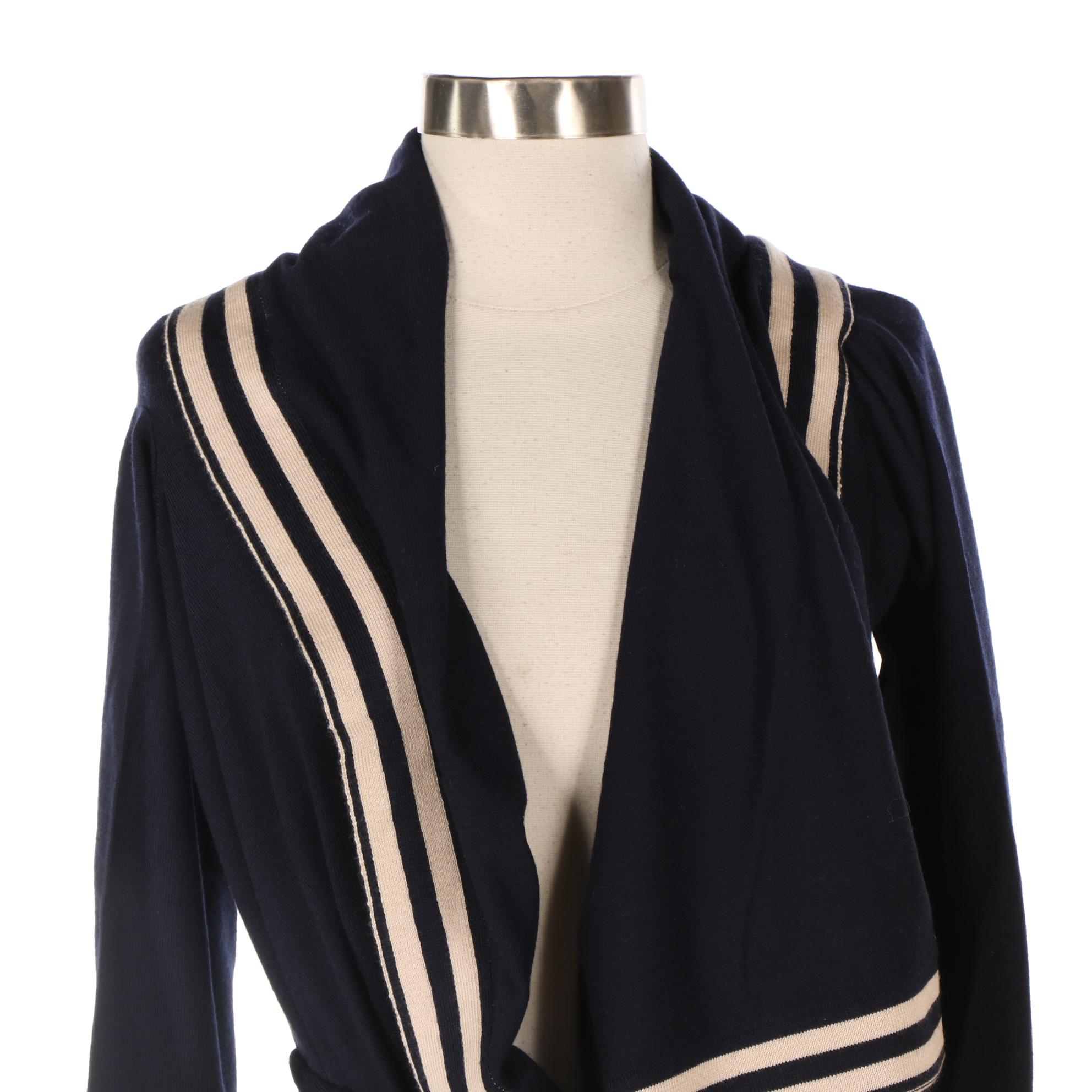 Bianchini Maglierie Cashmere Dolman Cardigan and Luisa Spagnoli Belted Cardigan