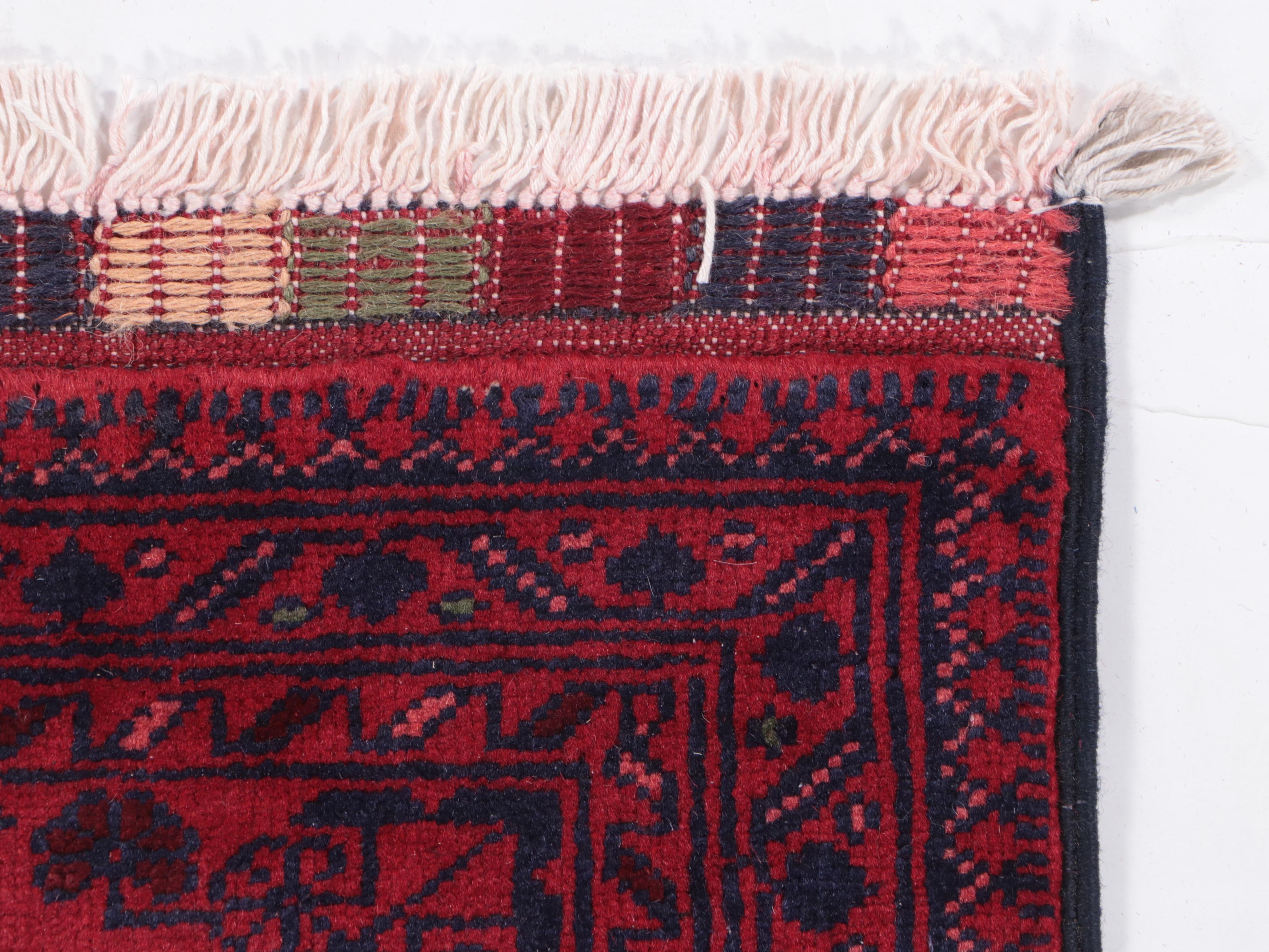 1'9 x 5'8 Hand-Knotted Afghan Kunduz Carpet Runner