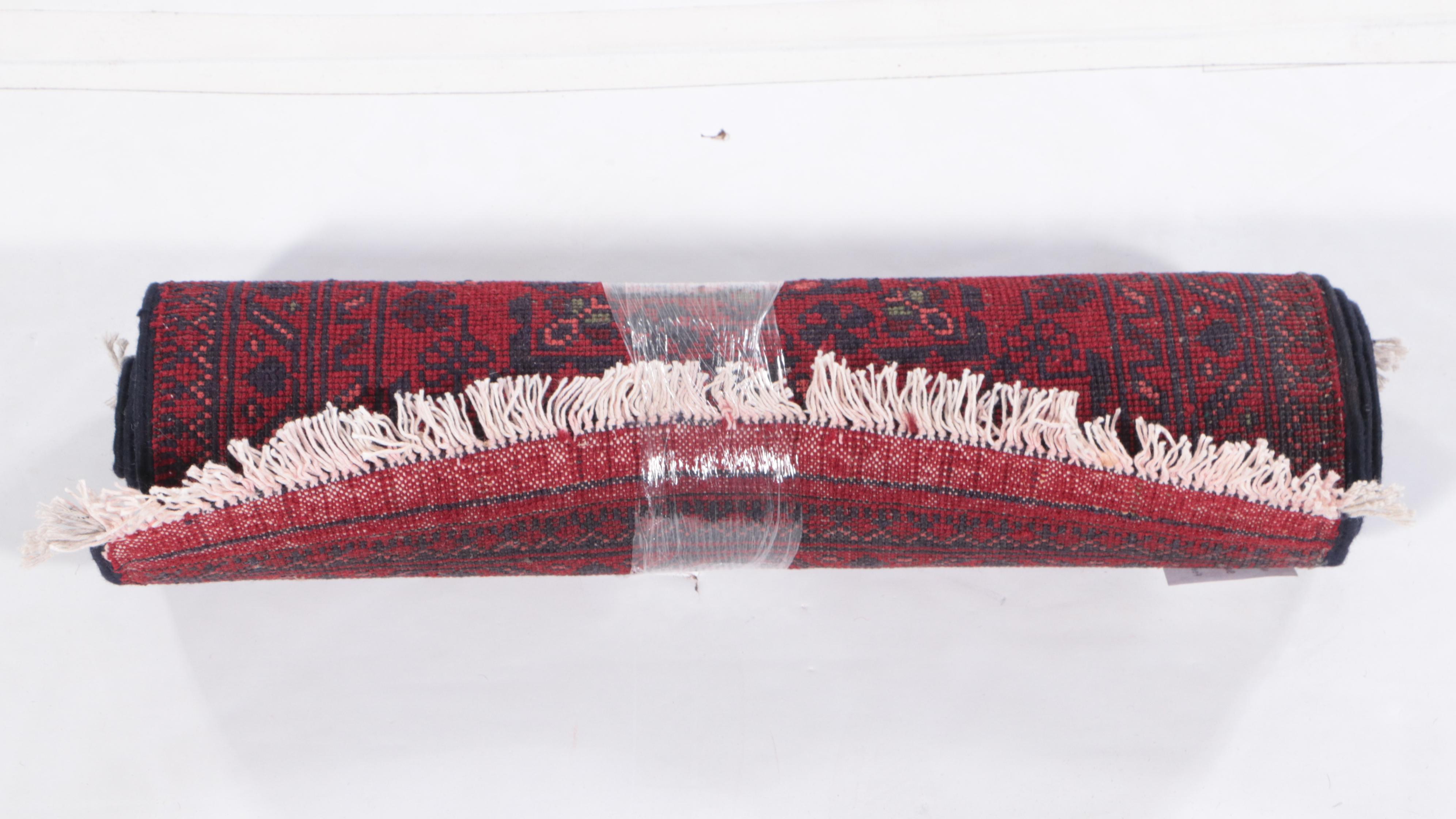 1'9 x 5'8 Hand-Knotted Afghan Kunduz Carpet Runner