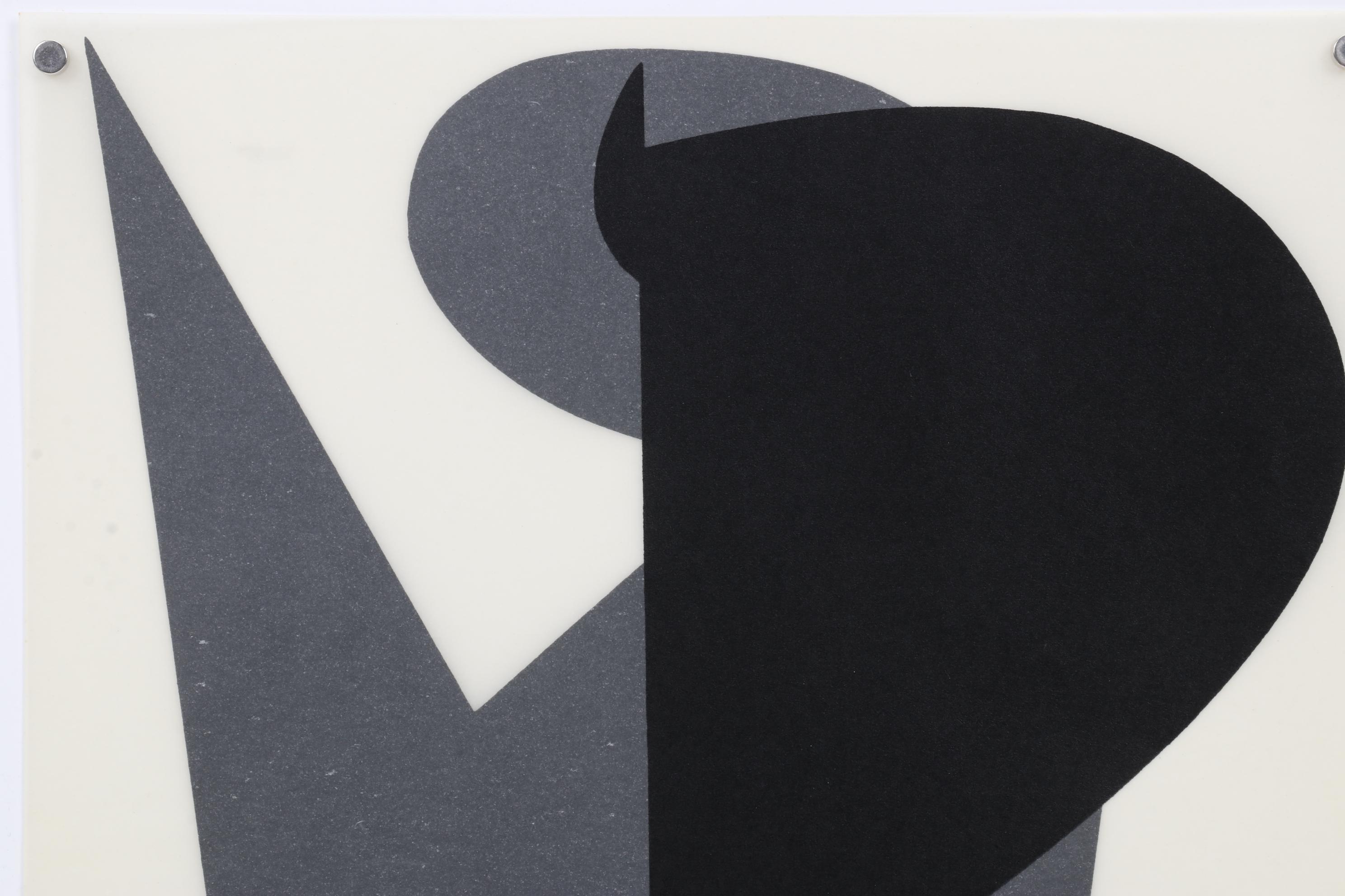 Modernist Double-Sided Lithograph After Victor Vasarely, 1965