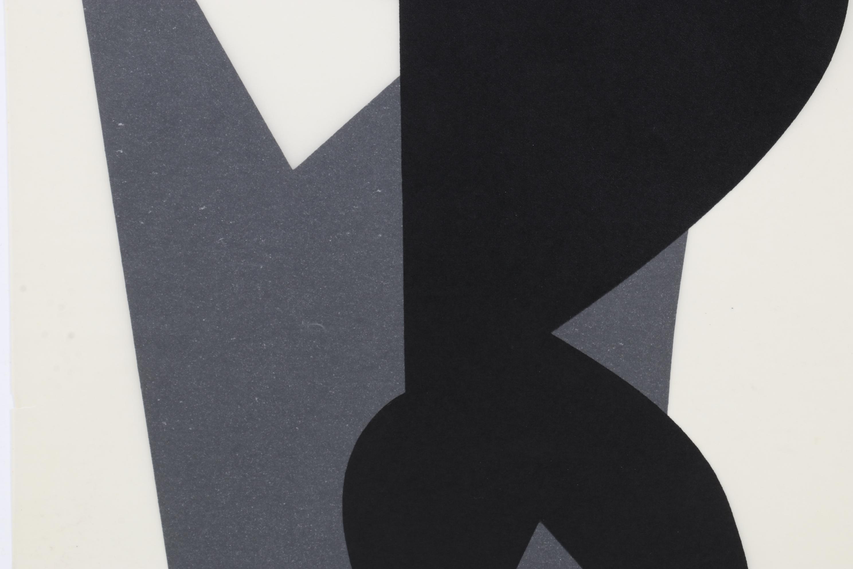 Modernist Double-Sided Lithograph After Victor Vasarely, 1965