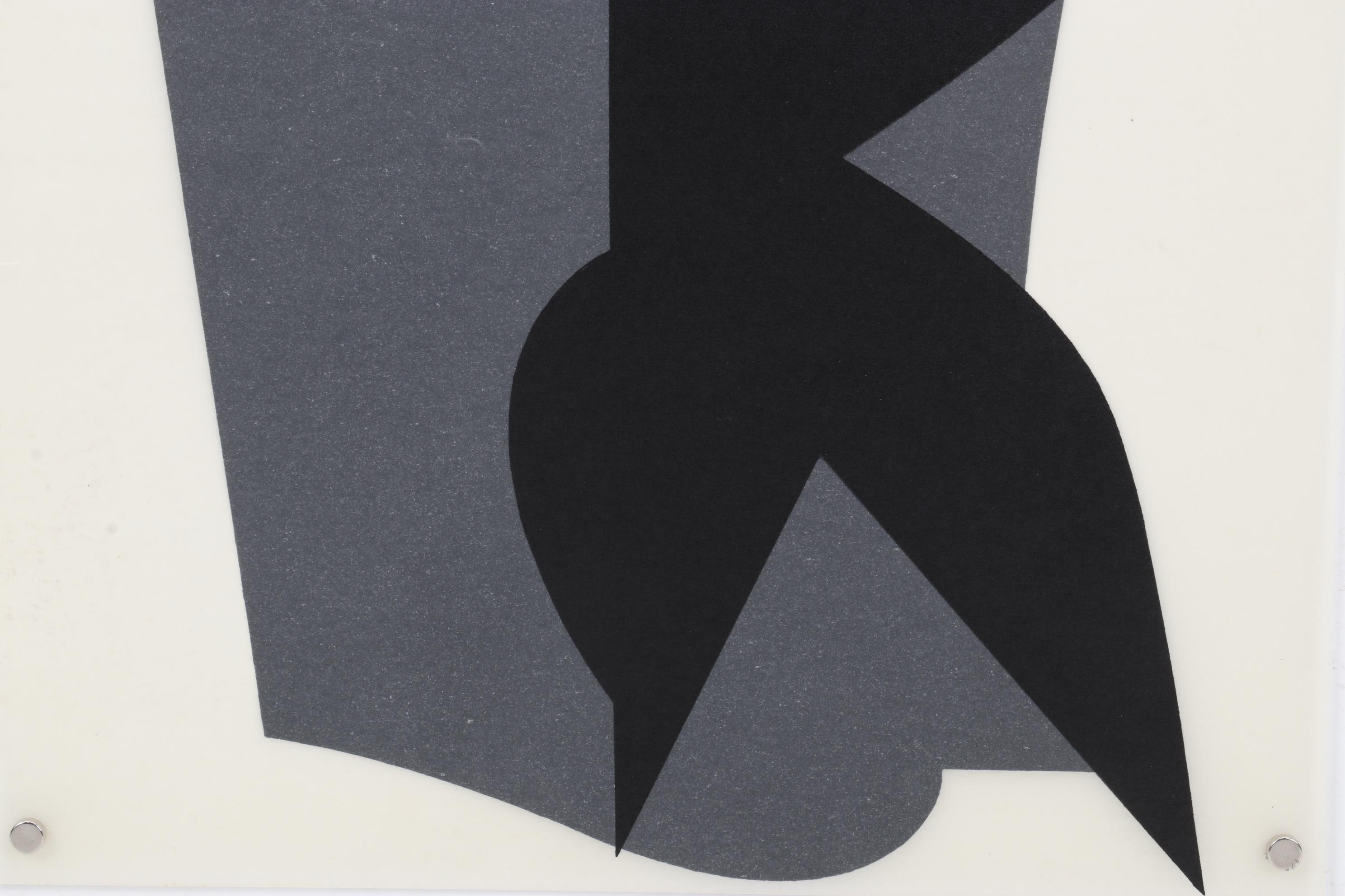 Modernist Double-Sided Lithograph After Victor Vasarely, 1965