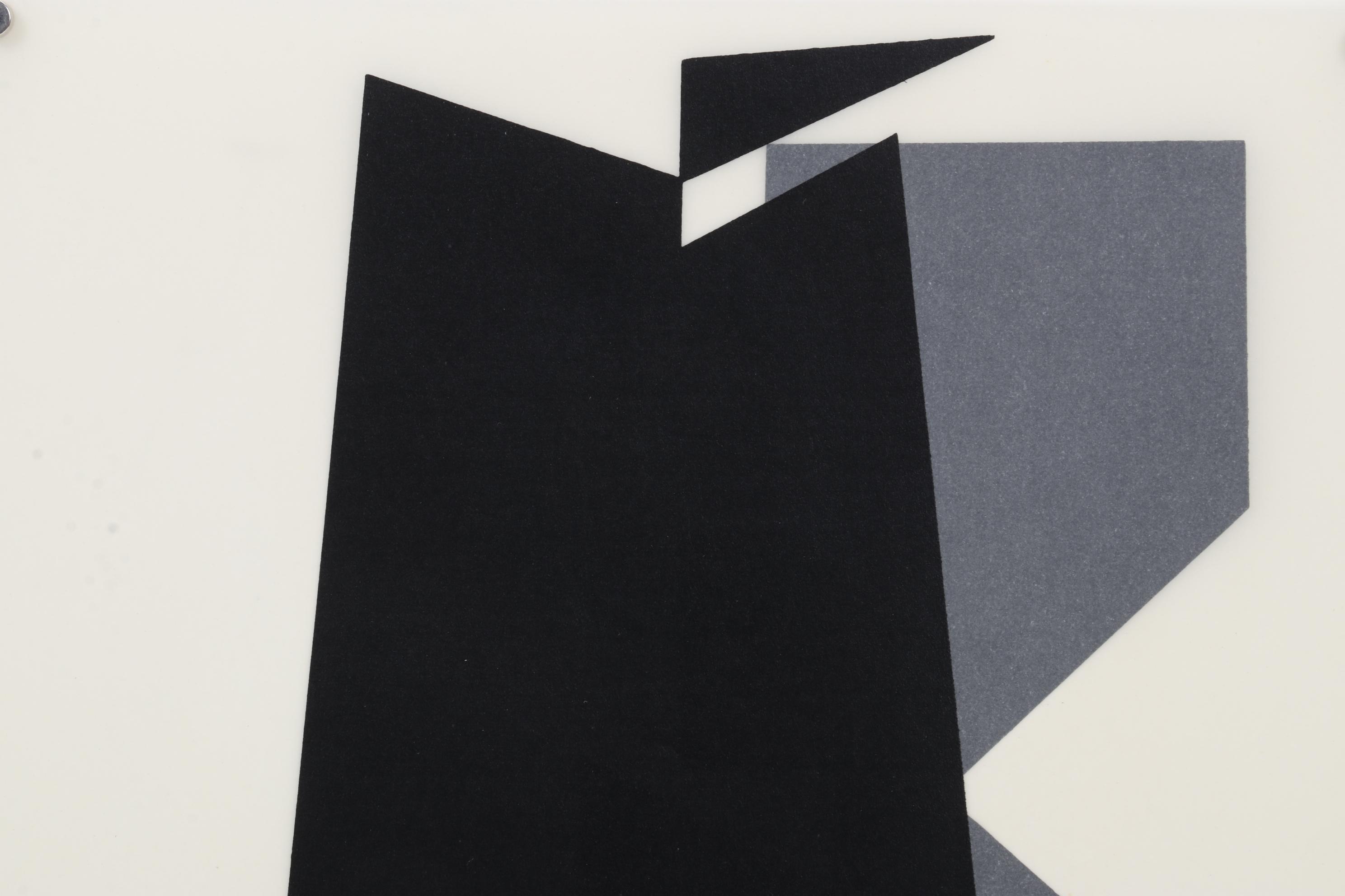 Modernist Double-Sided Lithograph After Victor Vasarely, 1965