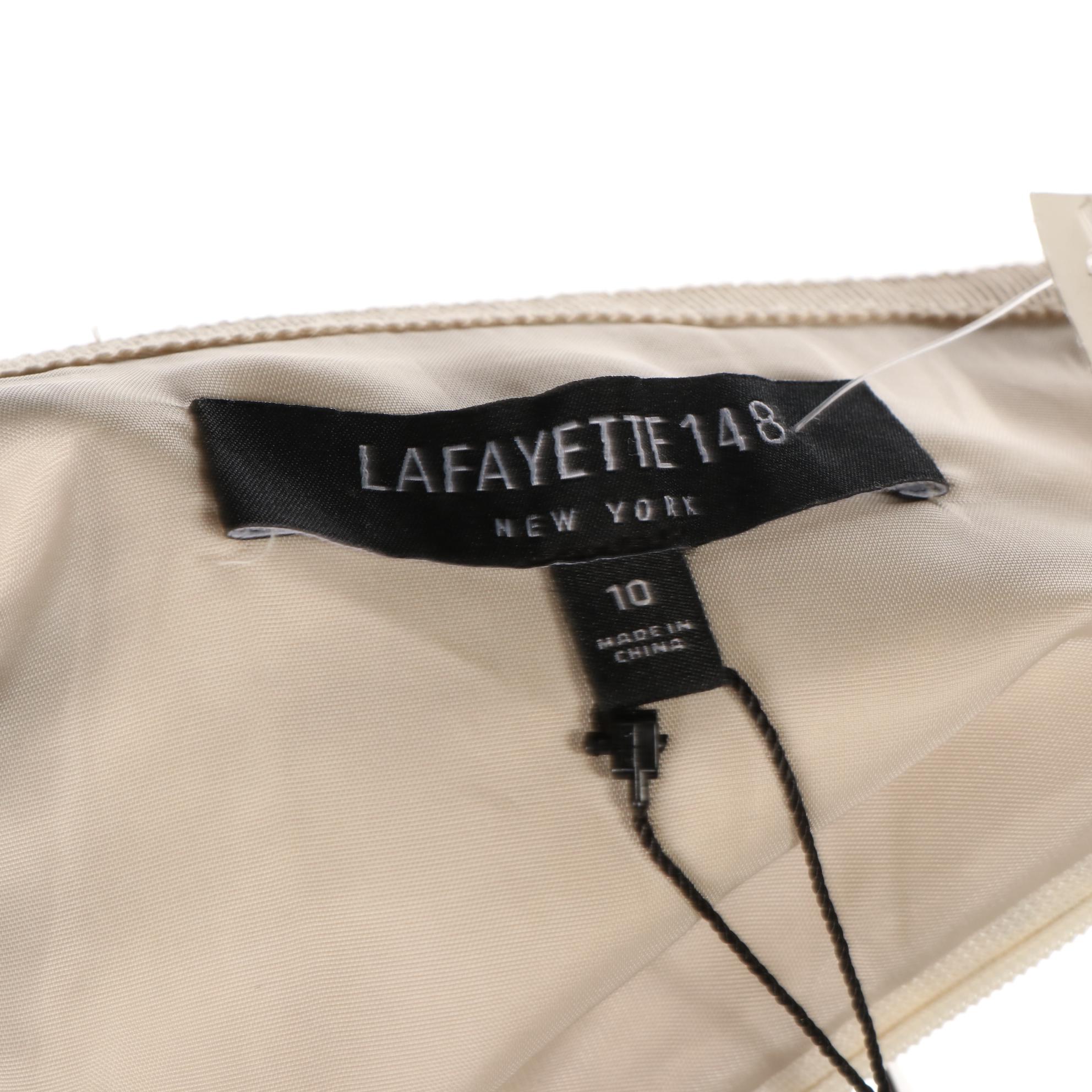 Lafayette 148 Snakeskin Effect Leather Skirt, NWT