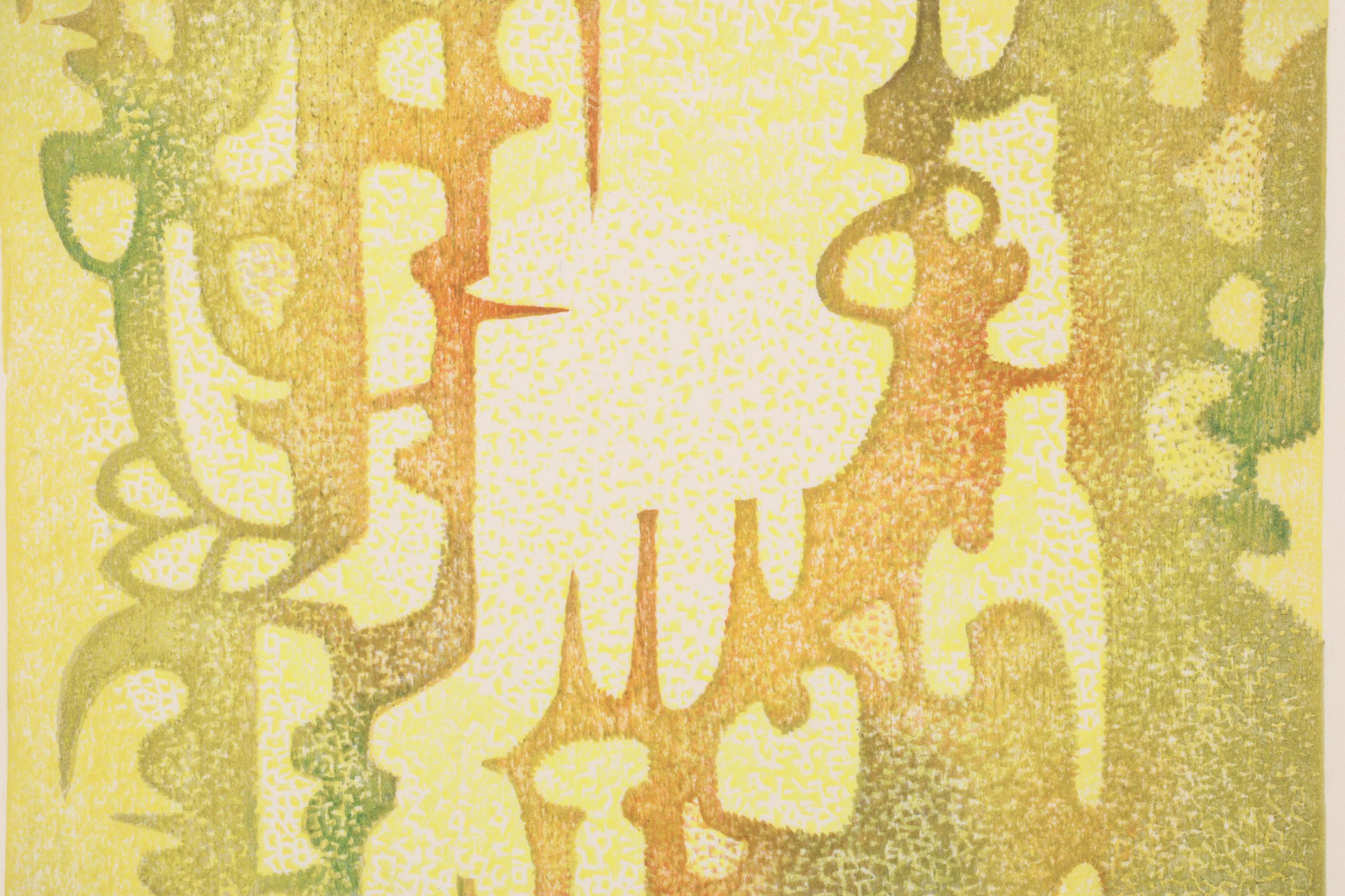 Yoshida Tōshi Modernist Woodblock "Fantasy," 1964