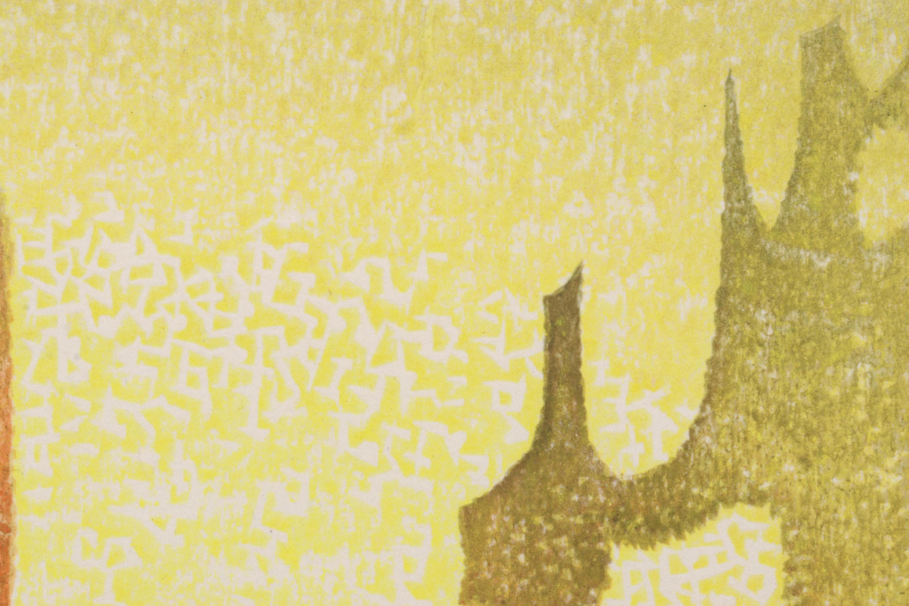 Yoshida Tōshi Modernist Woodblock "Fantasy," 1964