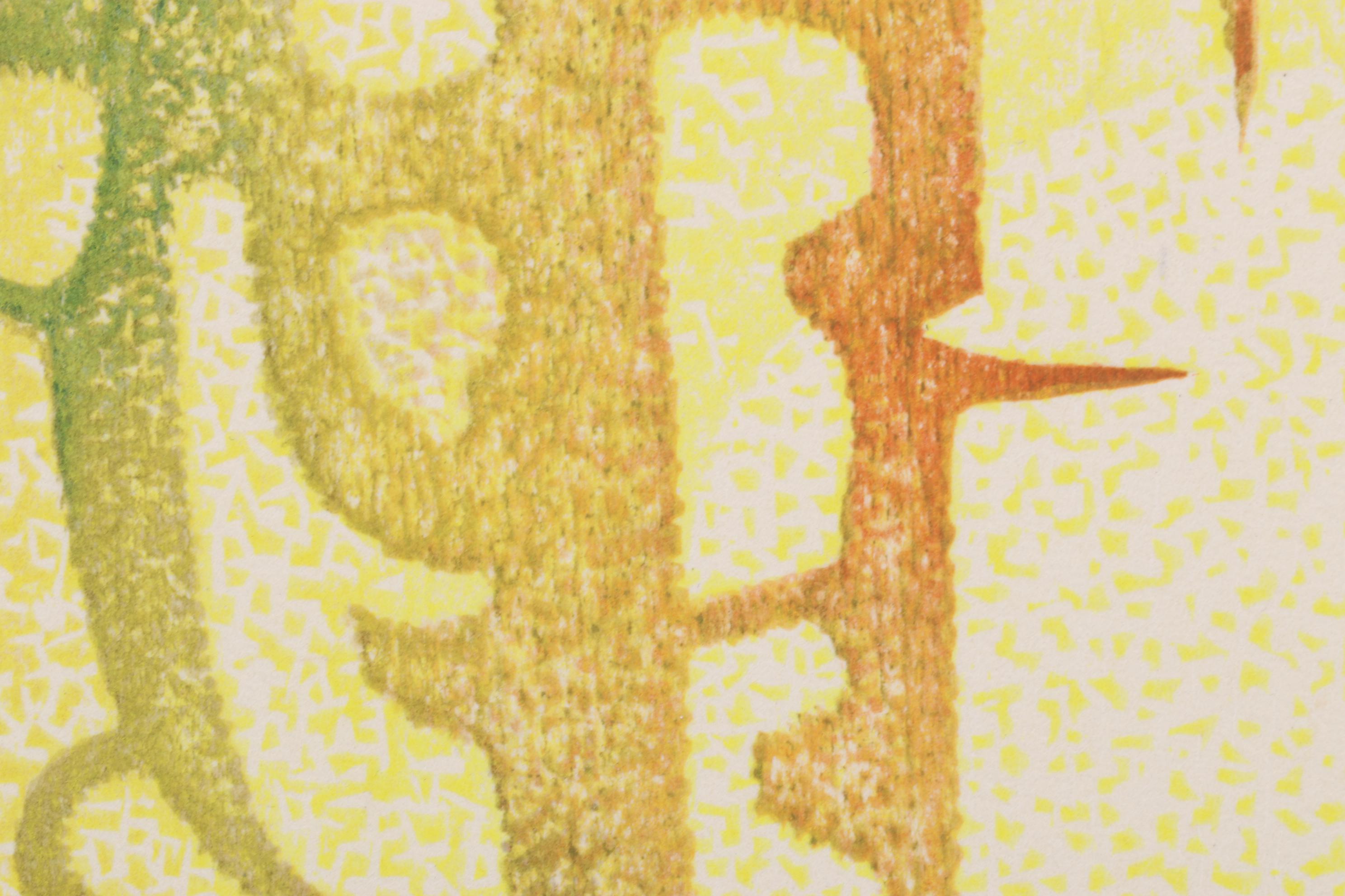 Yoshida Tōshi Modernist Woodblock "Fantasy," 1964