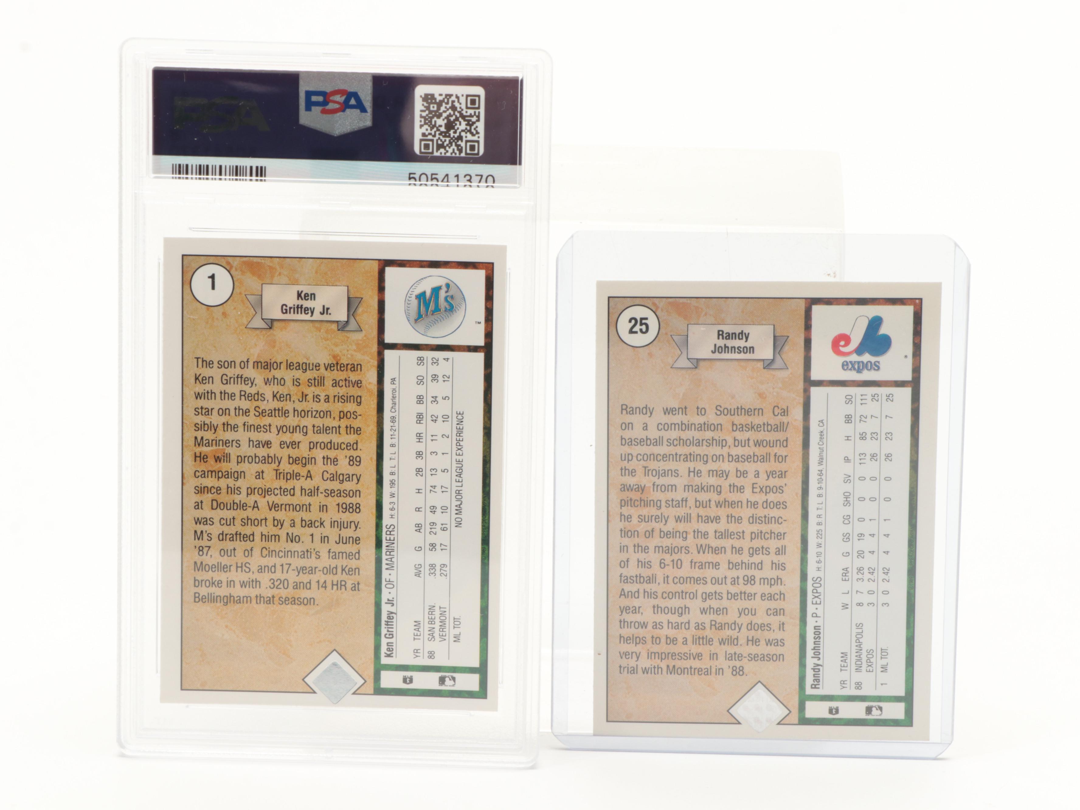 1989 Ken Griffey Jr Upper Deck Graded Rookie Card With Upper Deck Card Sets