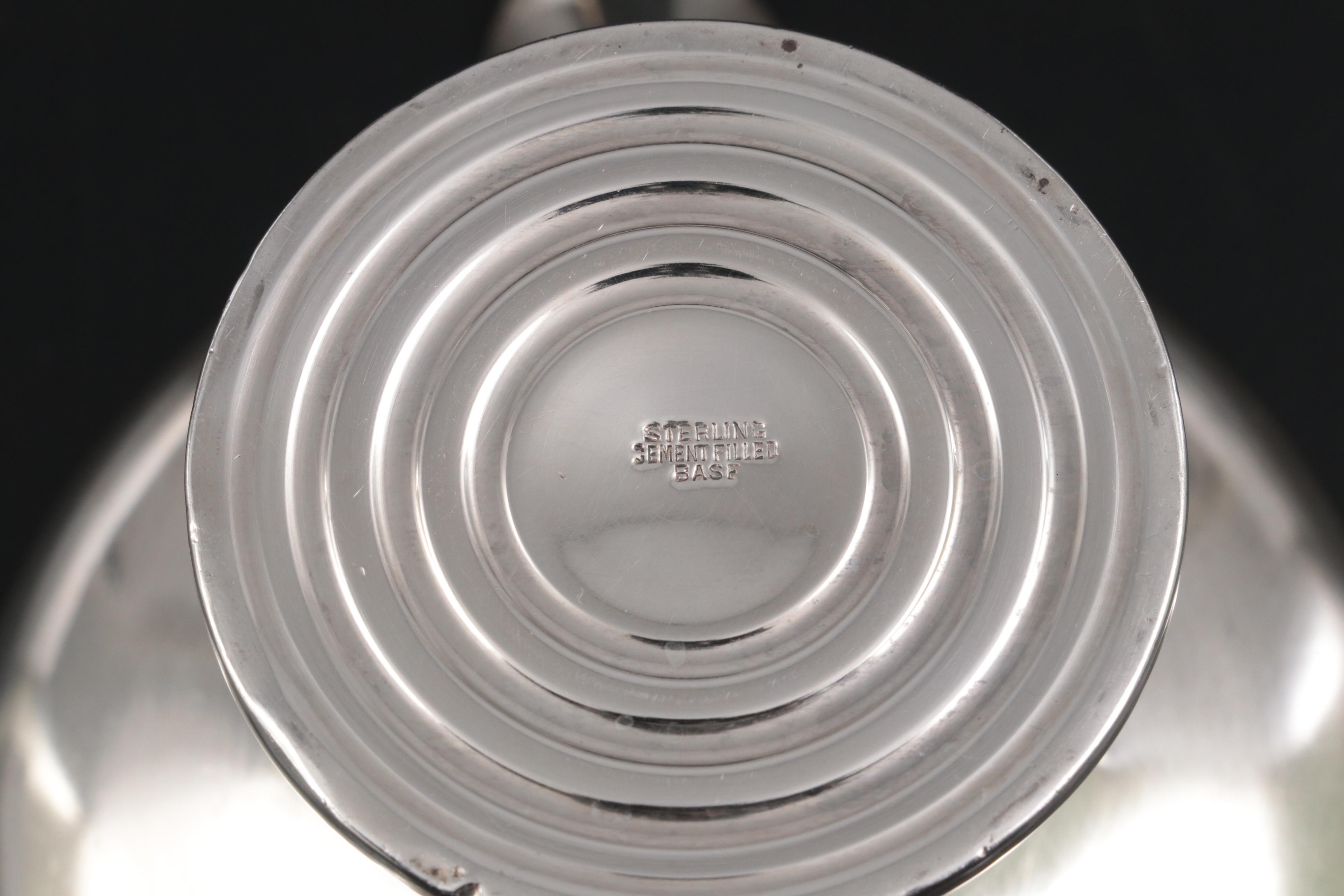 Preisner Sterling Silver Compote and Bowl with Sterling Creamer and Sugar