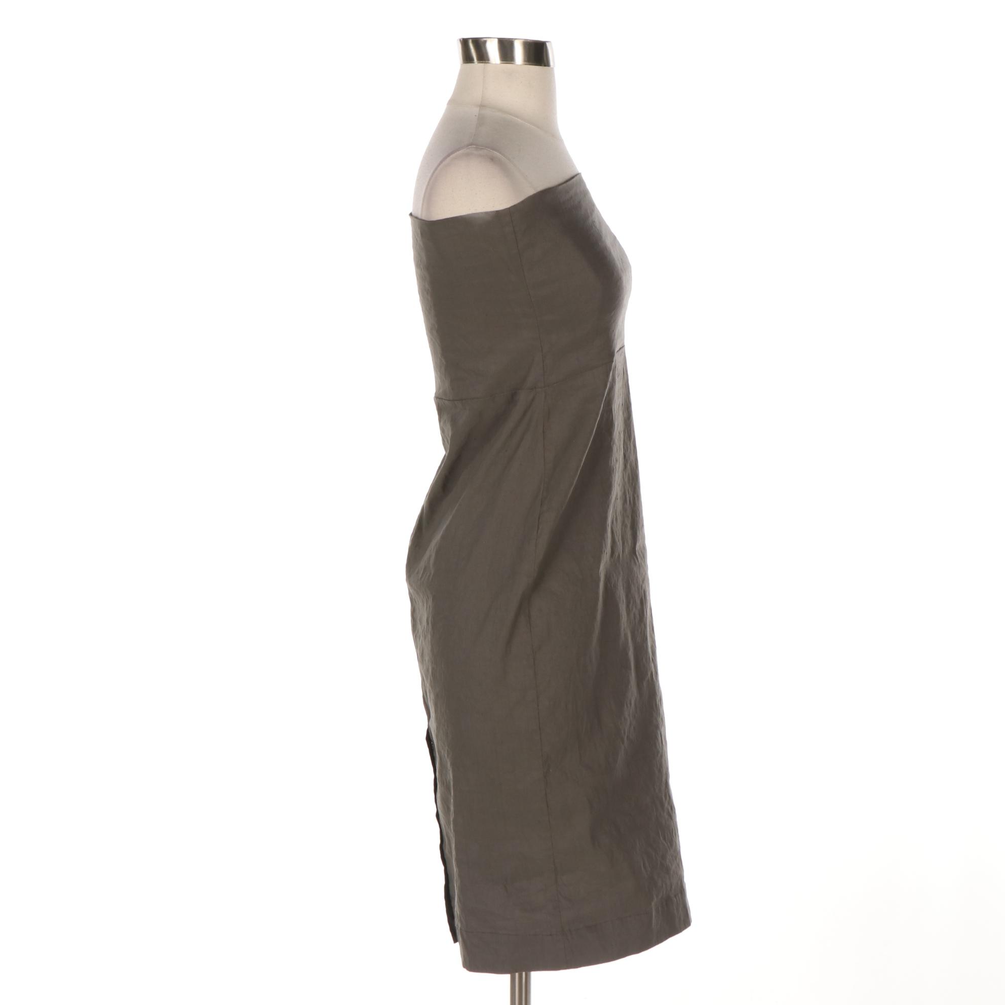 Crea Concept Linen Blend Strapless Dress