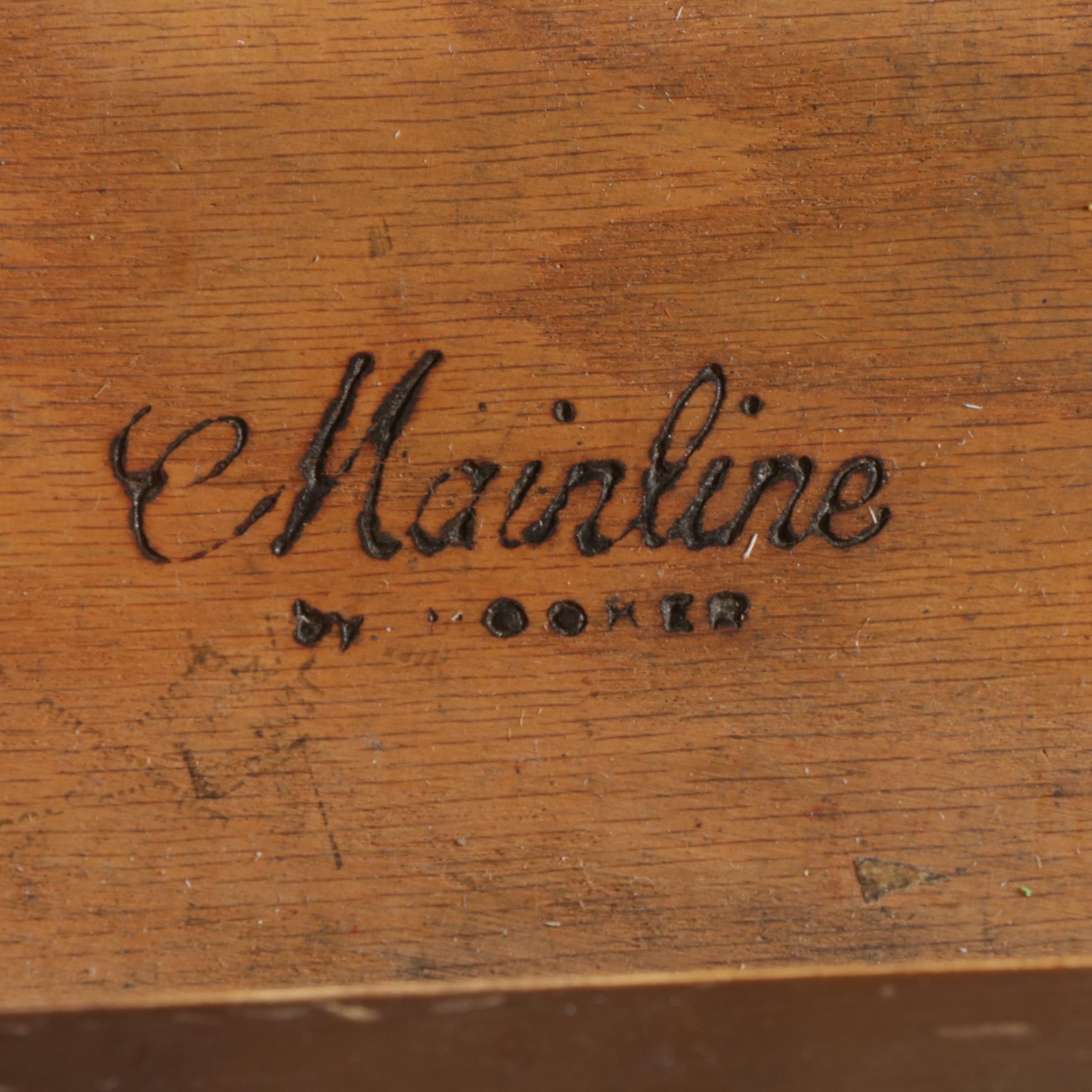 Hooker Furniture "Mainline" Mid Century Modern Walnut Pedestal Desk