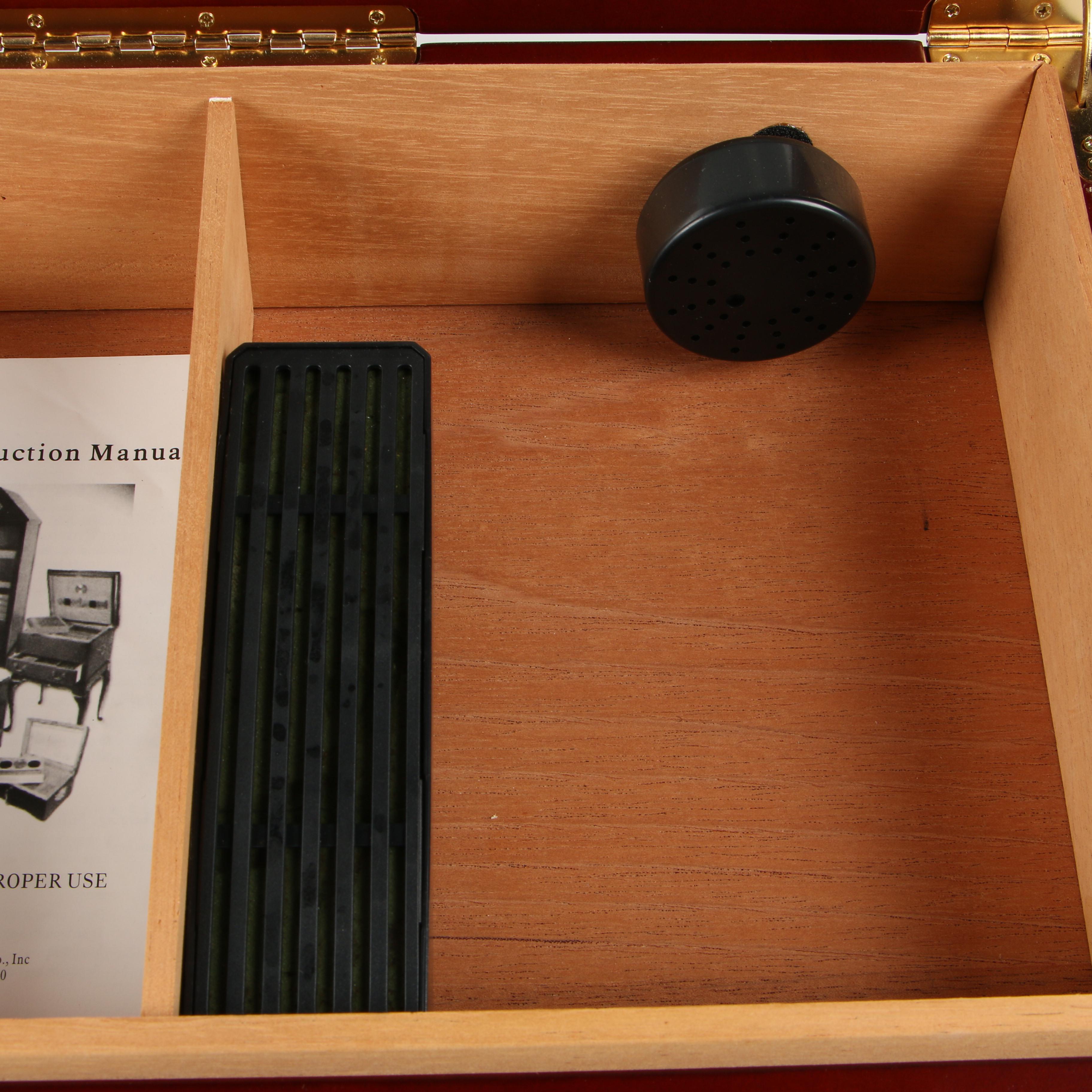 Signed Oscar Robertson Photograph, Tabletop Cigar Humidor and Cigar Cases