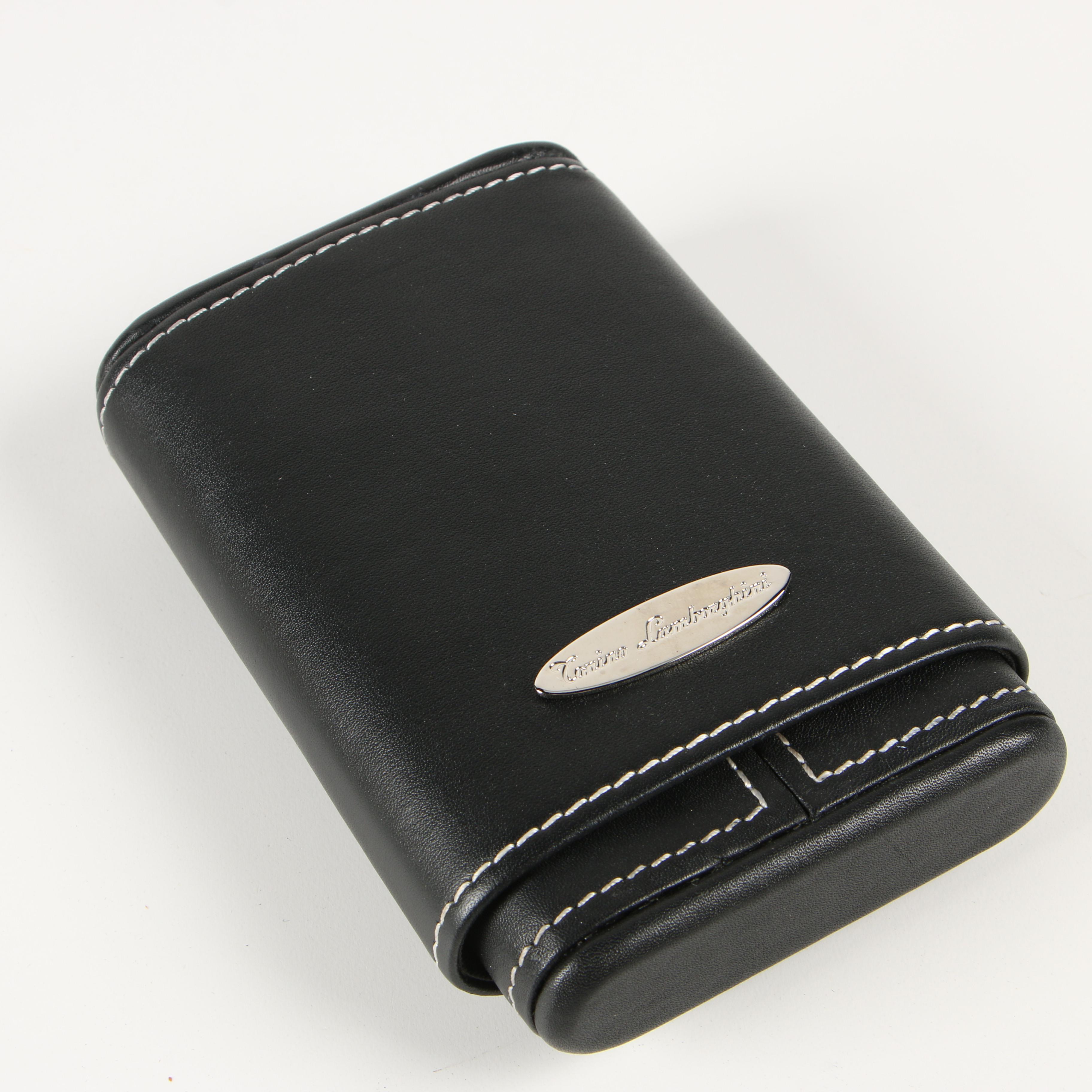 Signed Oscar Robertson Photograph, Tabletop Cigar Humidor and Cigar Cases