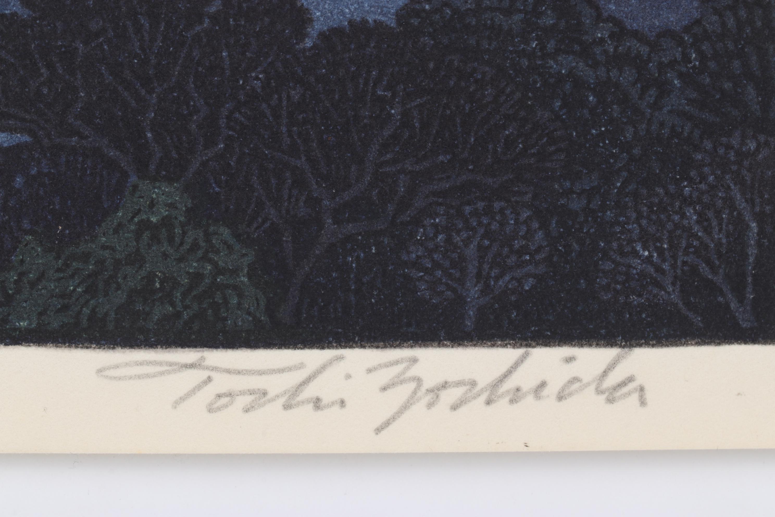 Yoshida Tōshi Woodblock "Mt. Fuji in Nagaoka, Morning," Circa 1962