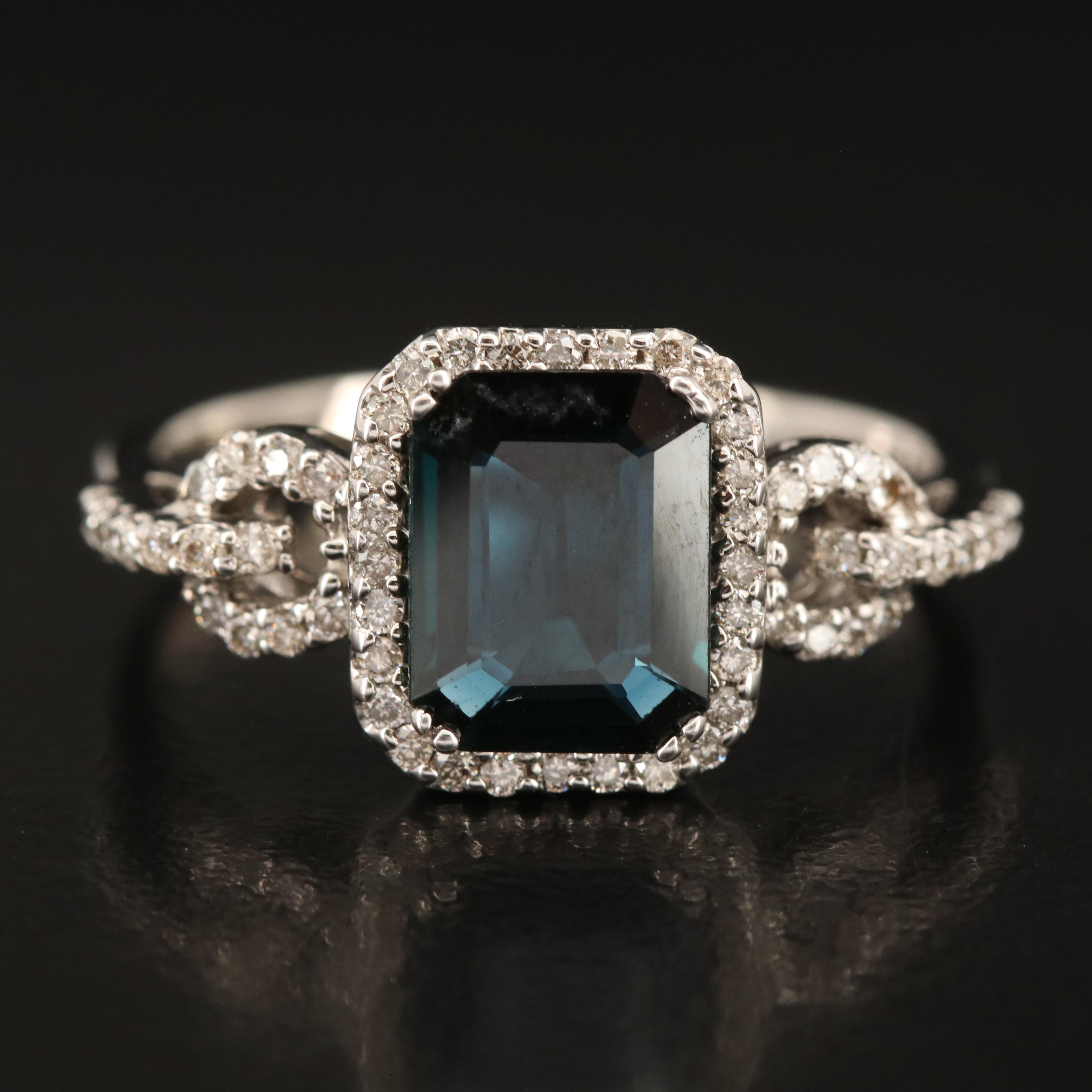 14K Sapphire and Diamond Ring