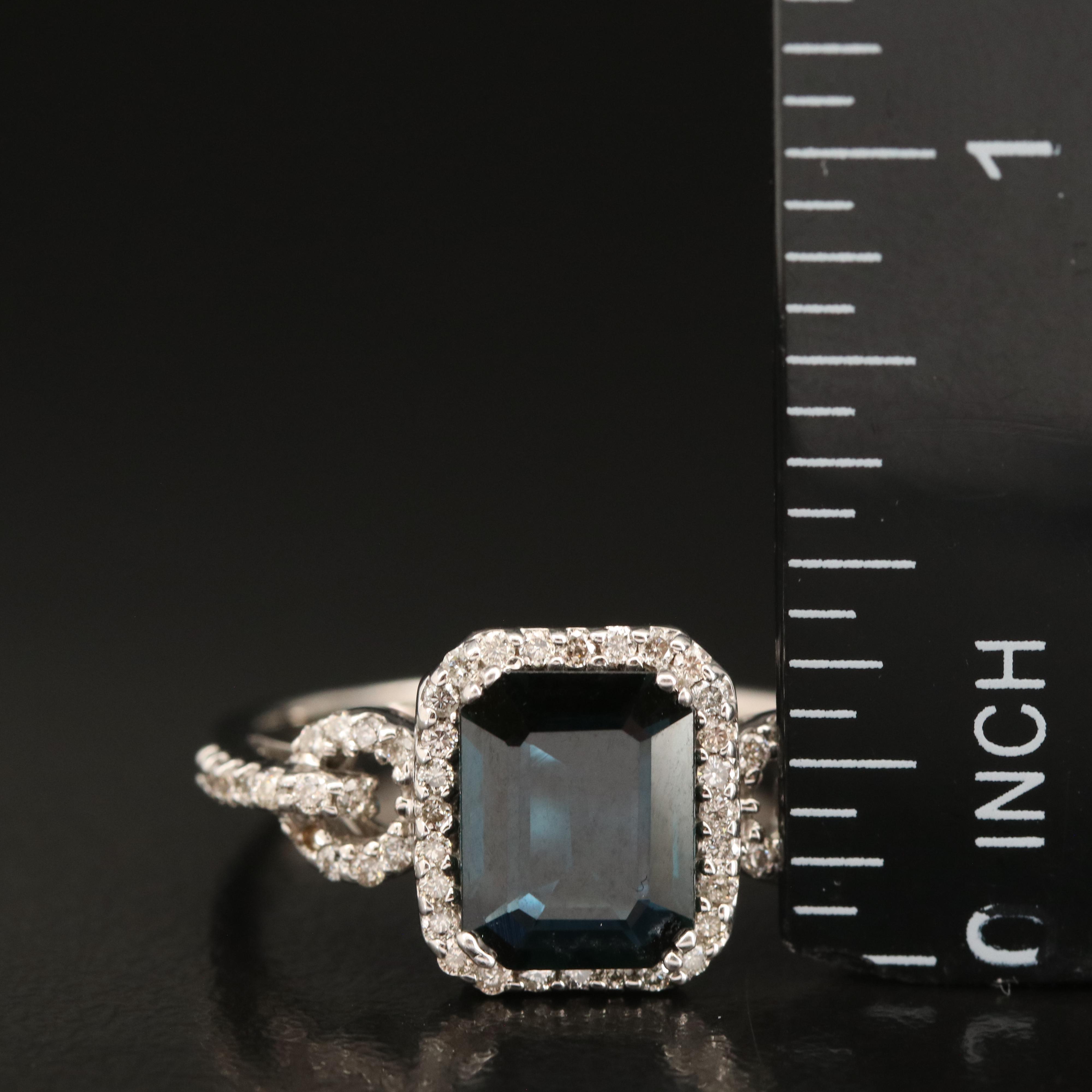 14K Sapphire and Diamond Ring