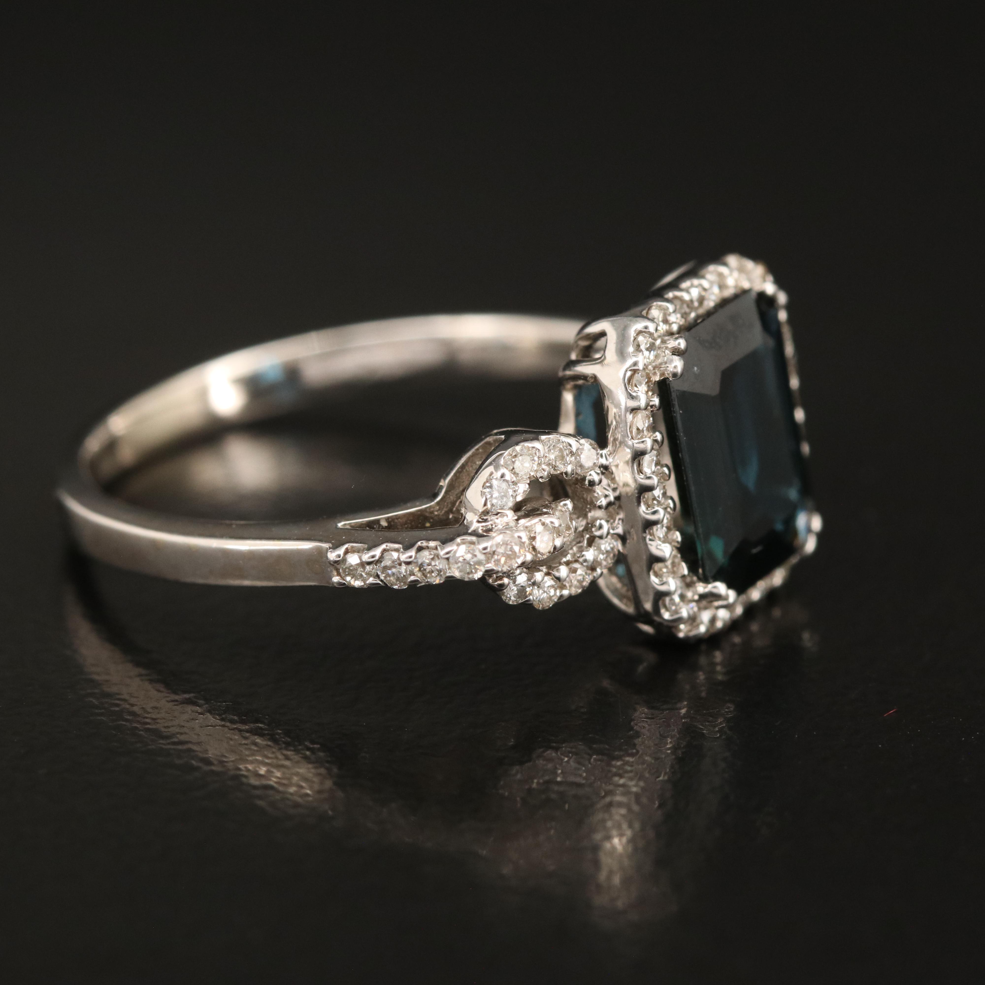 14K Sapphire and Diamond Ring