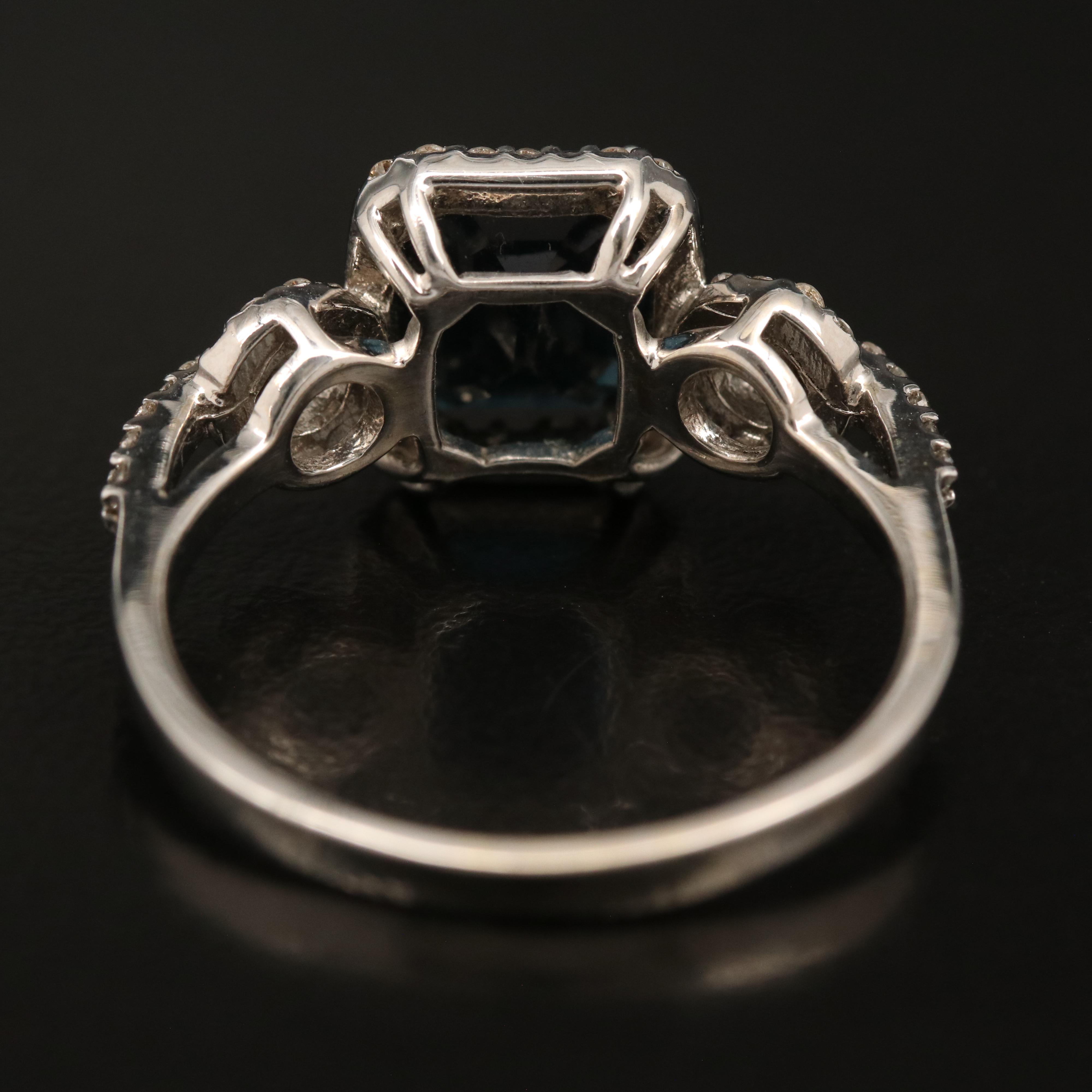 14K Sapphire and Diamond Ring