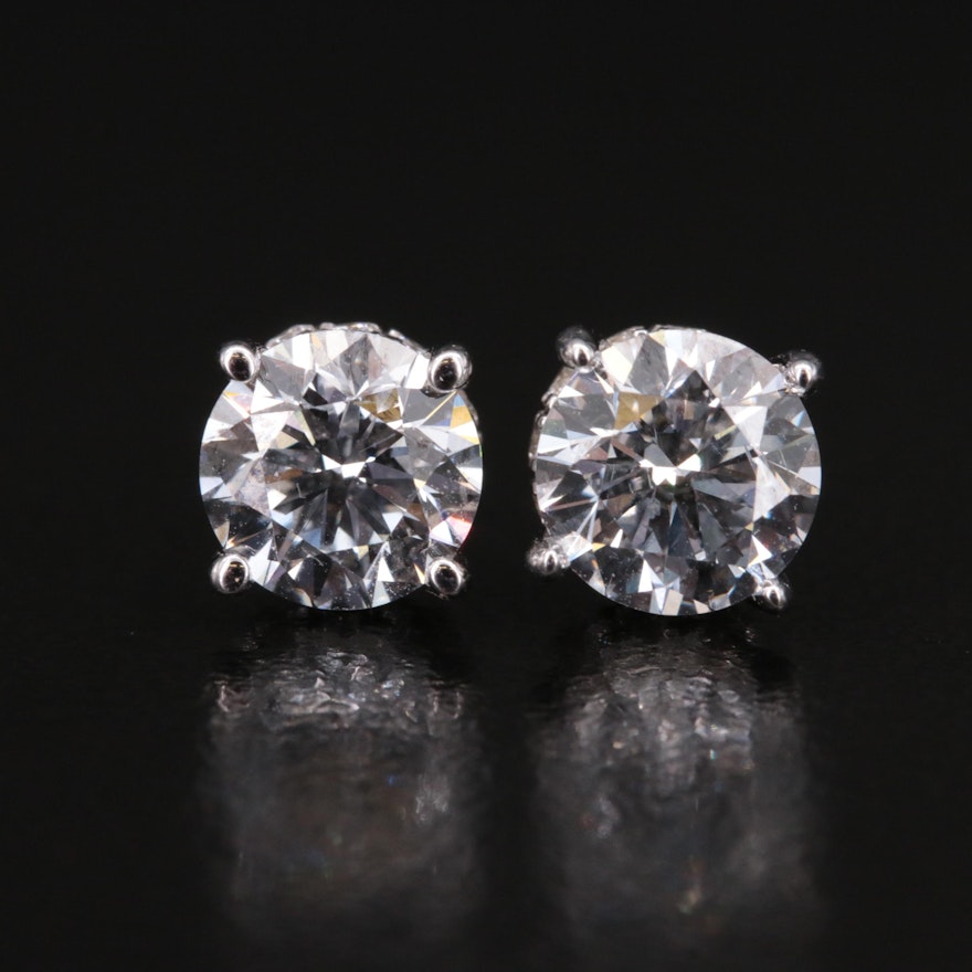 14K 2.52 CTW Lab Grown Diamond Earrings