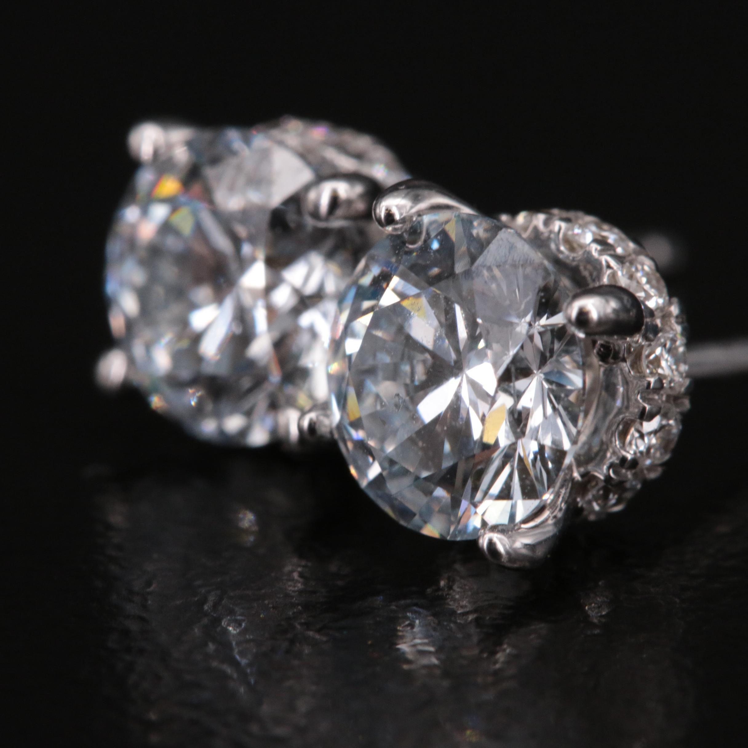 14K 2.52 CTW Lab Grown Diamond Earrings
