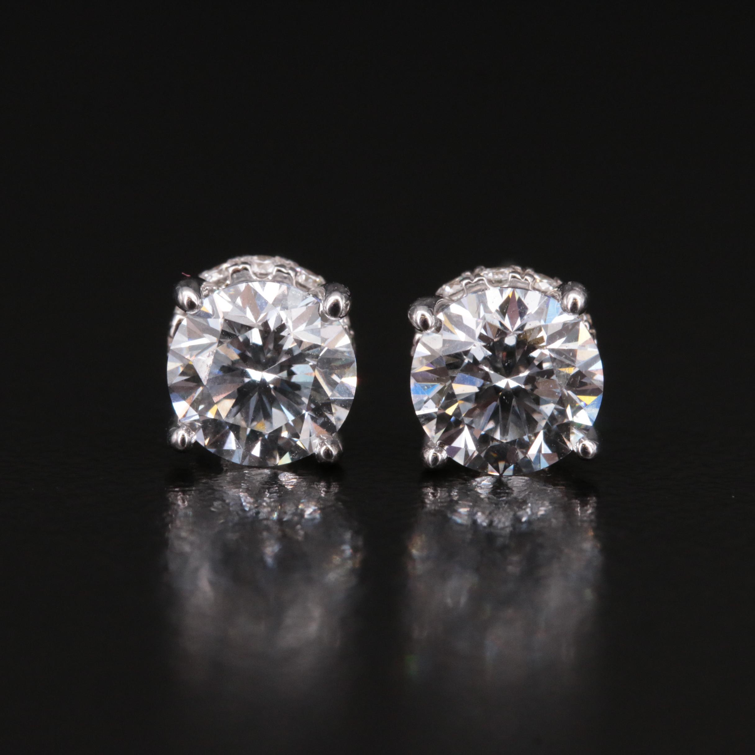 14K 2.38 CTW Lab Grown Diamond Earrings